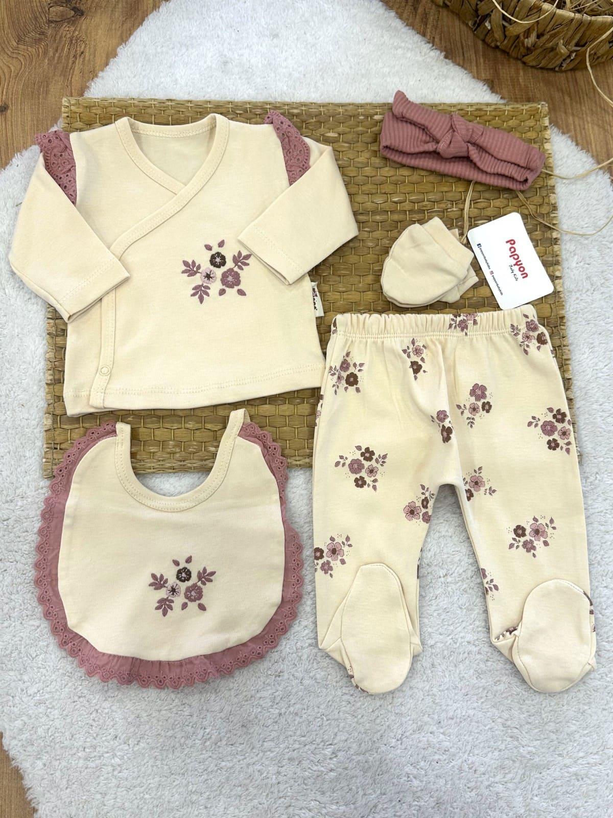 Kız Bebek Hastane Çıkışı & Zıbın Set