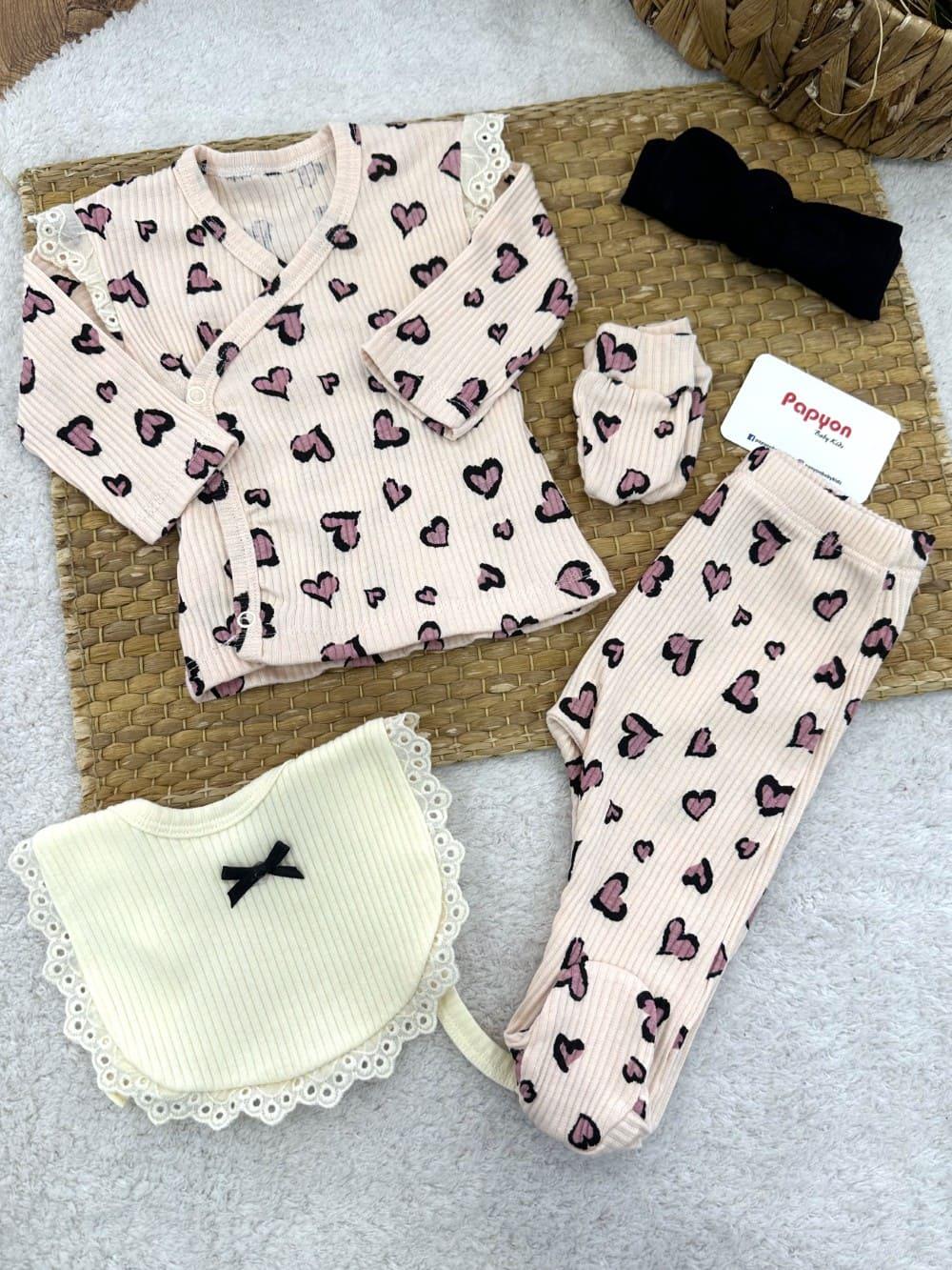 Kız Bebek Hastane Çıkışı & Zıbın Set