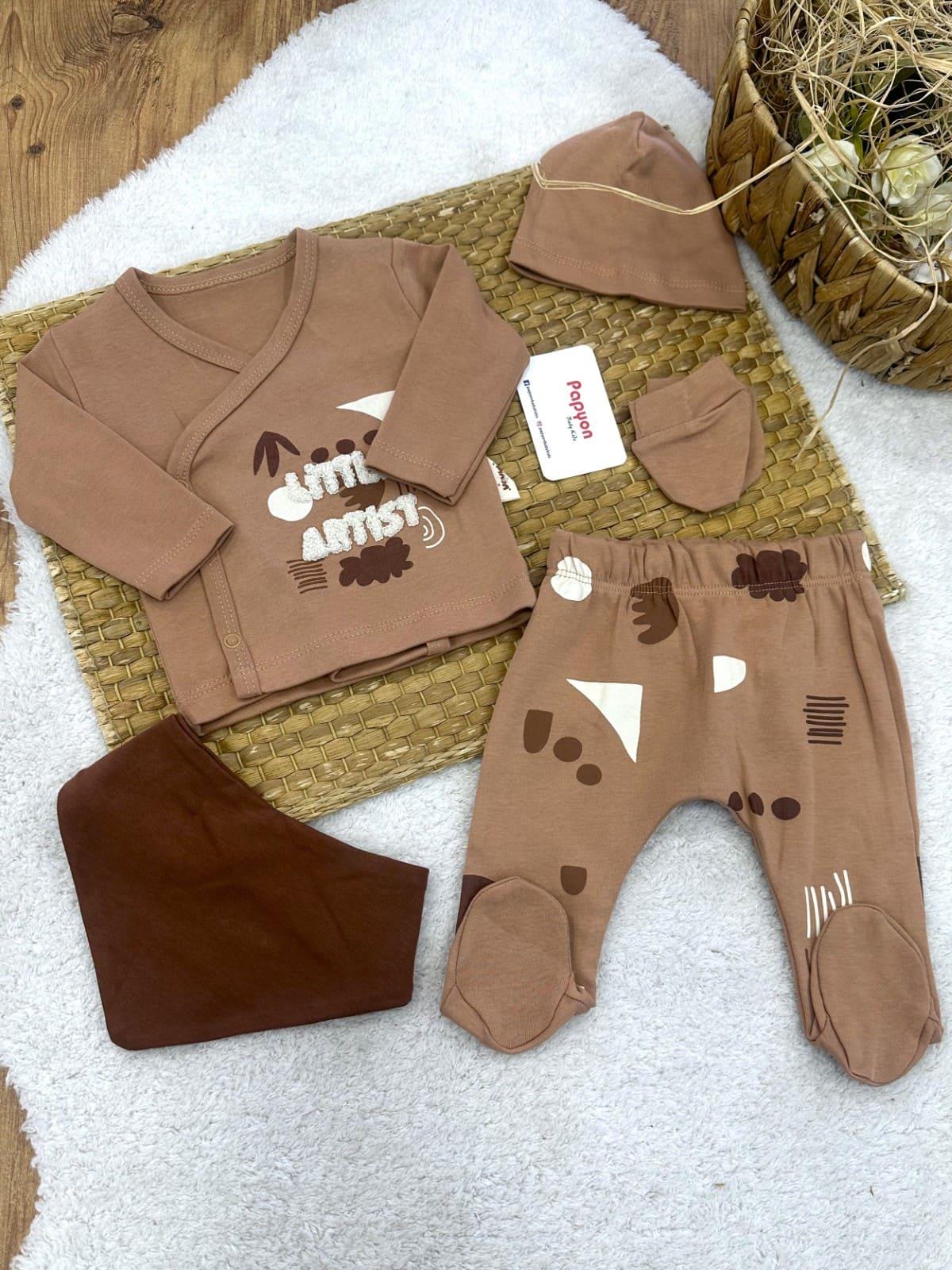 Erkek Bebek Hastane Çıkışı & Zıbın Set