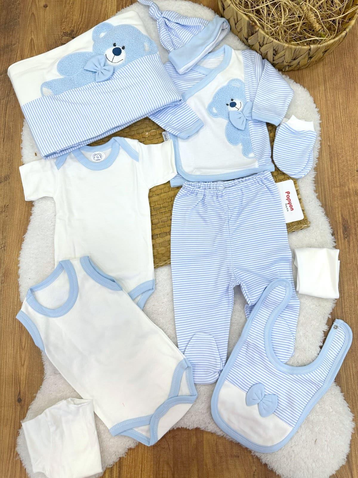 Erkek Bebek Hastane Çıkışı & Zıbın Set