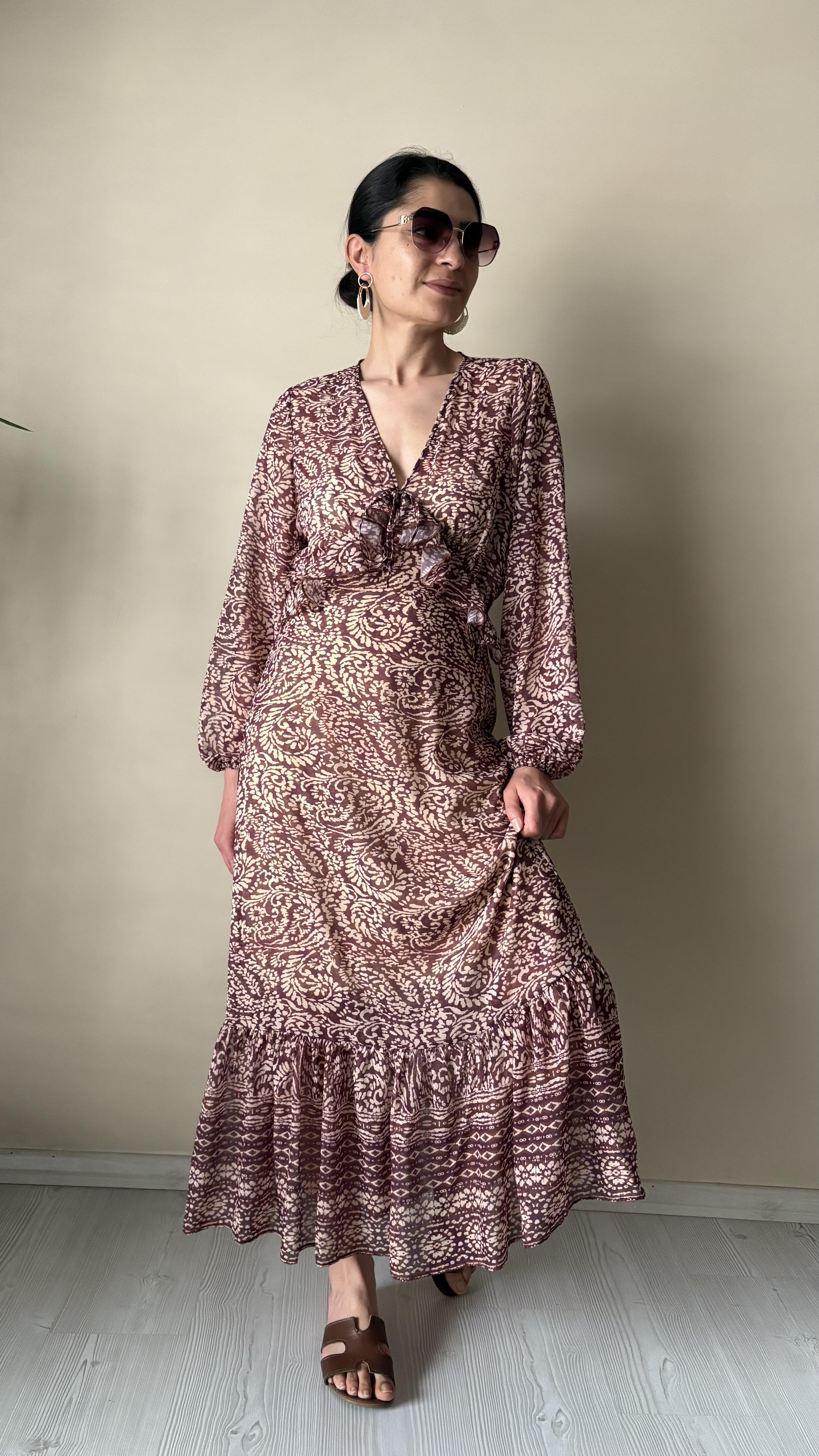 Astarlı Şifon Elbise 