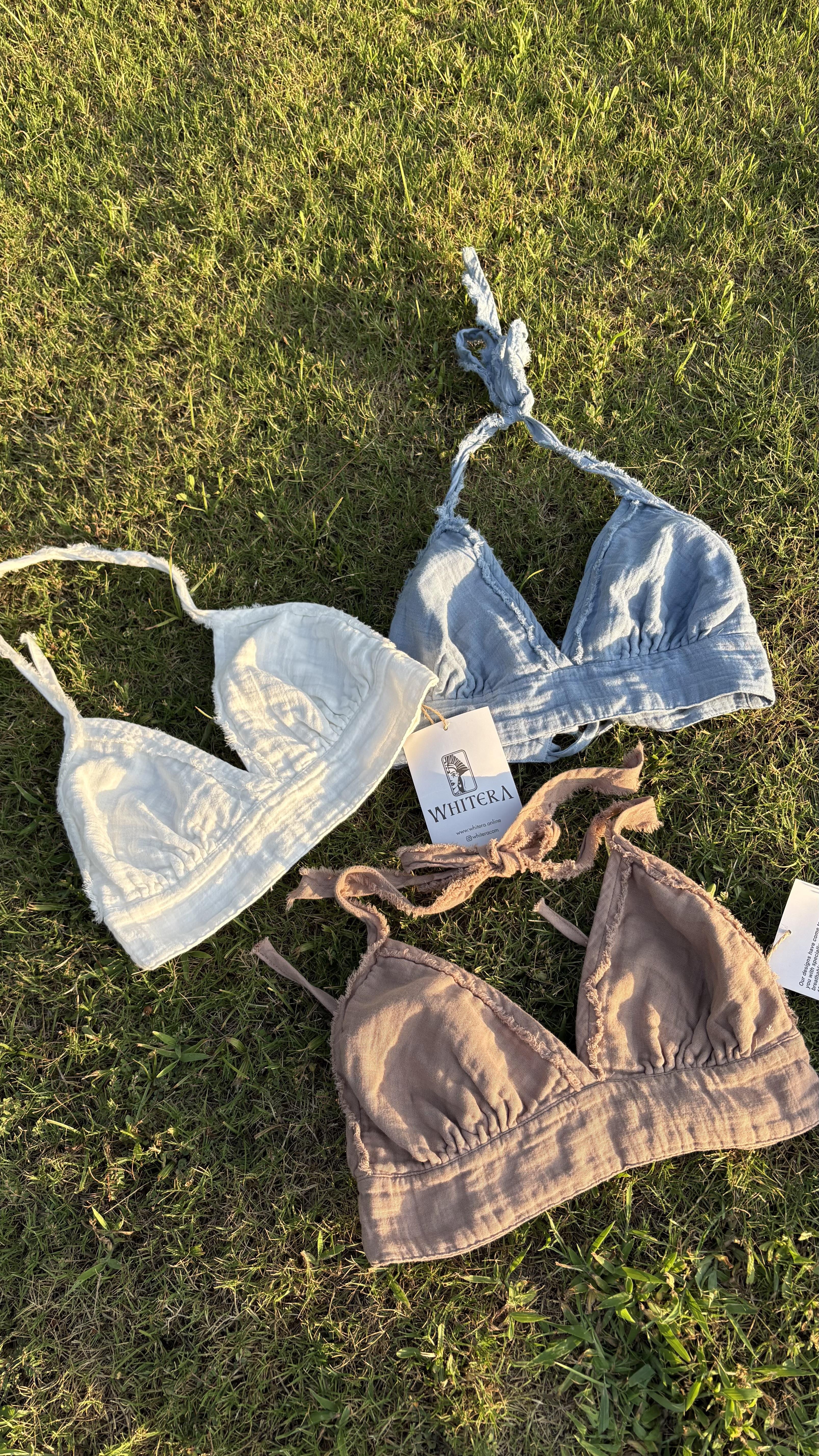 Doğal Müslin croptop