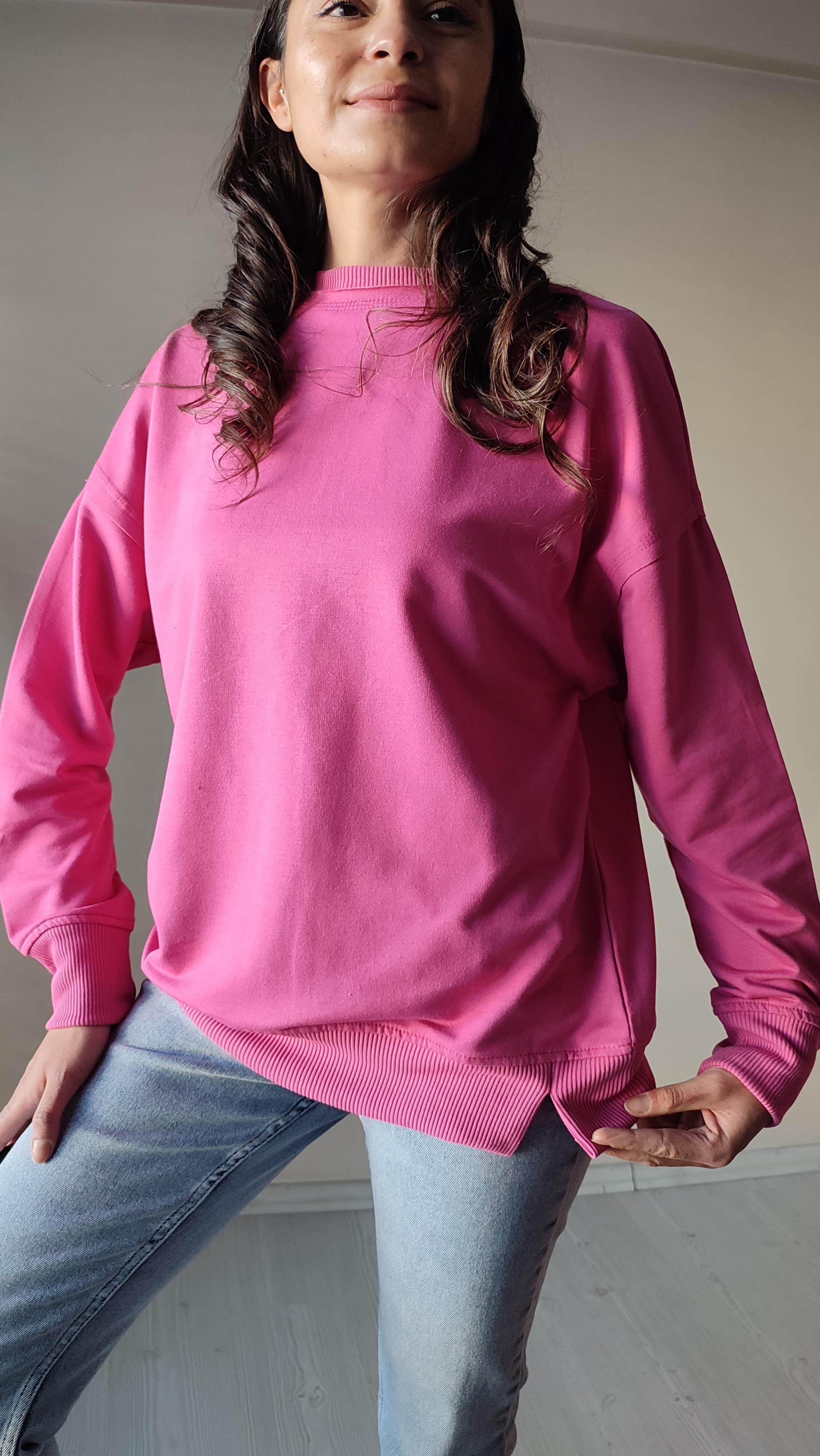 Fuşya pembe Mariquita sweatshirt 