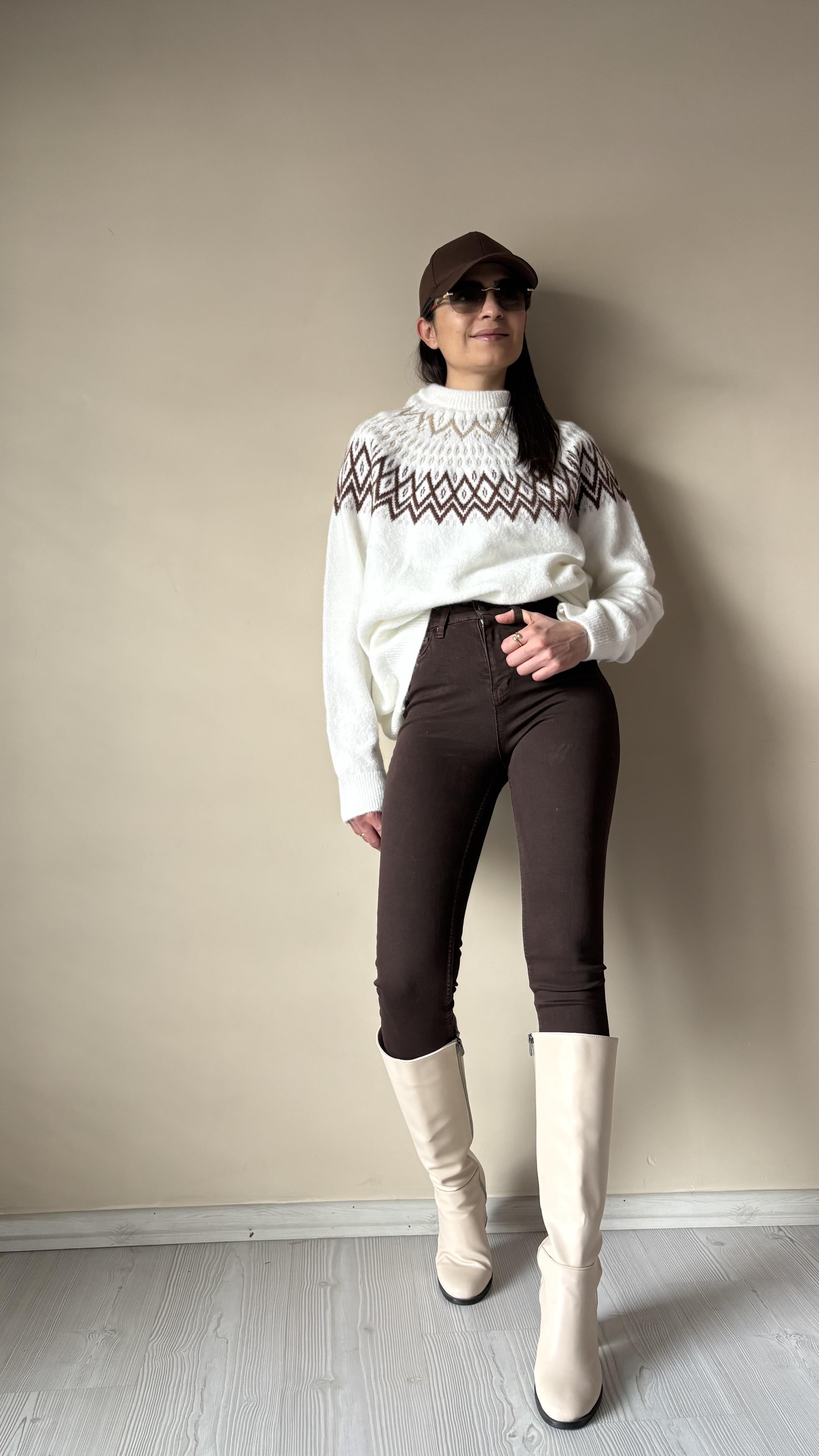 Kahve Dar Paça Skkny Jean 