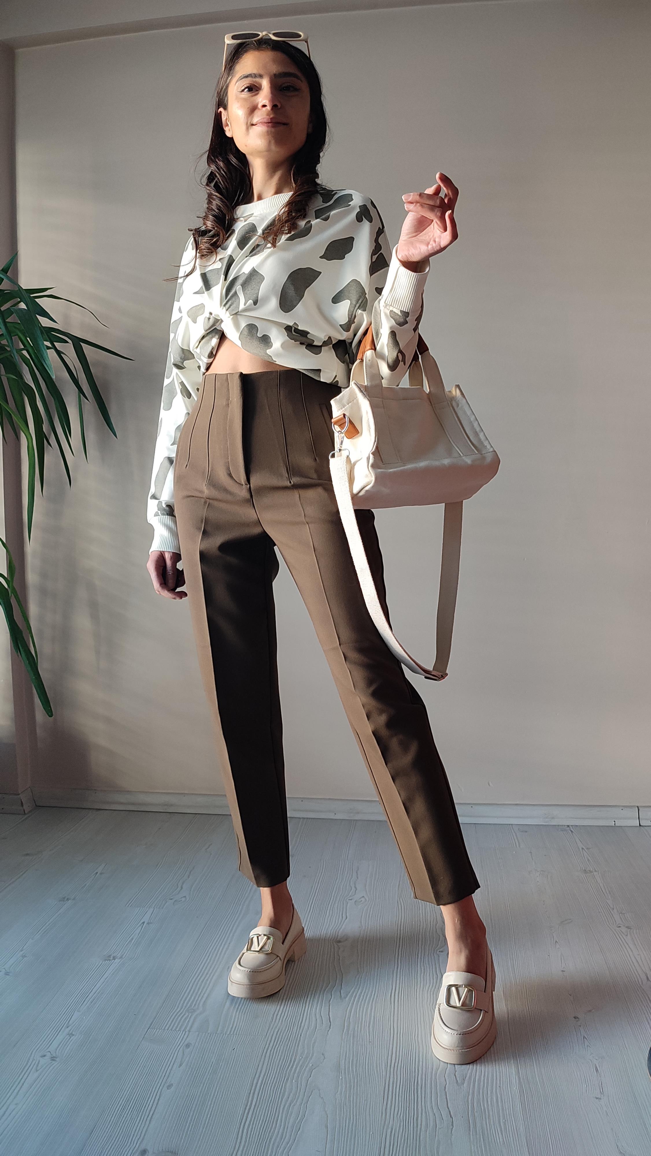 Karol Haki Dabıl havuç Pantolon 