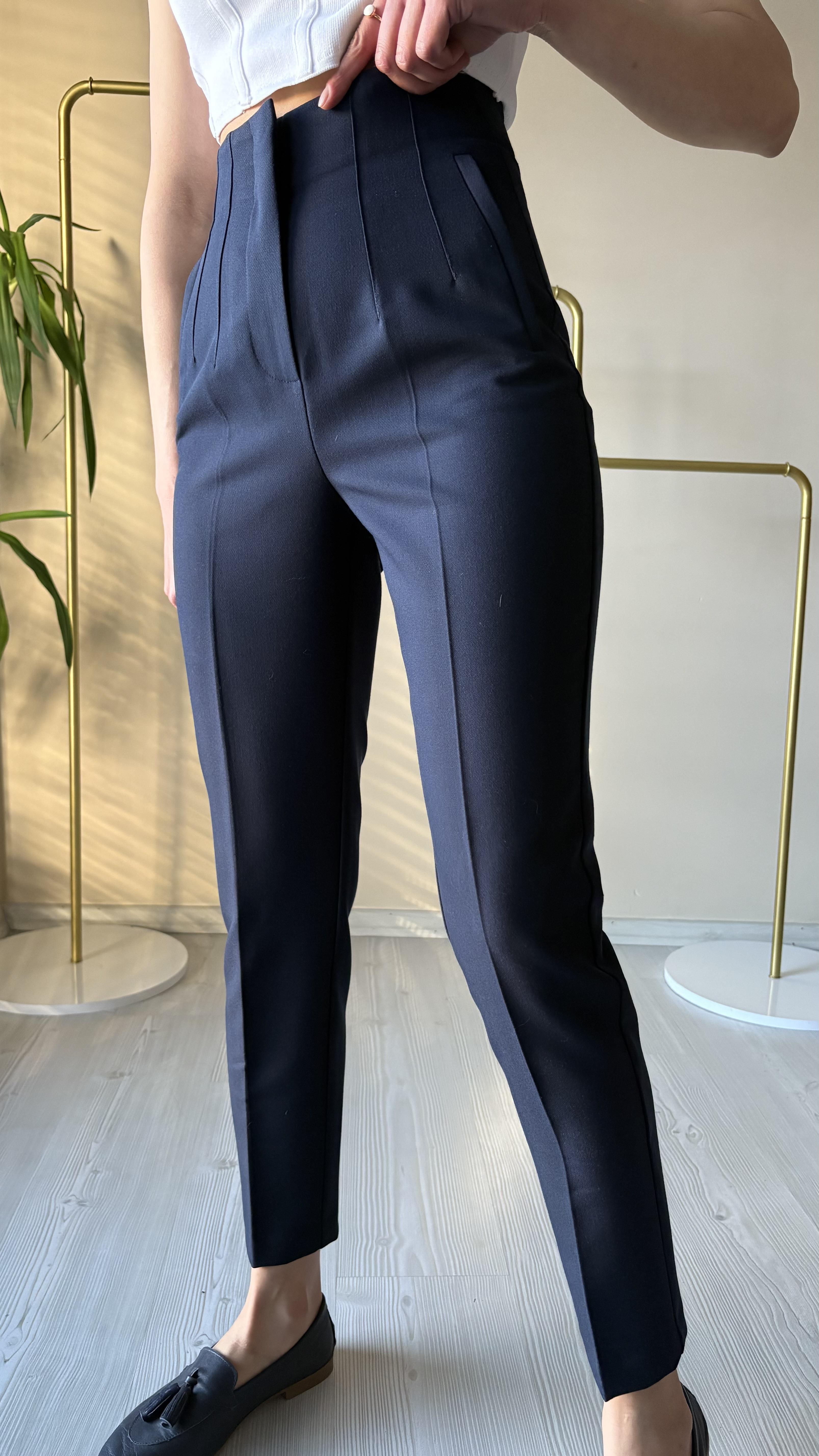 Lacivert Dabıl Havuç Pantolon 