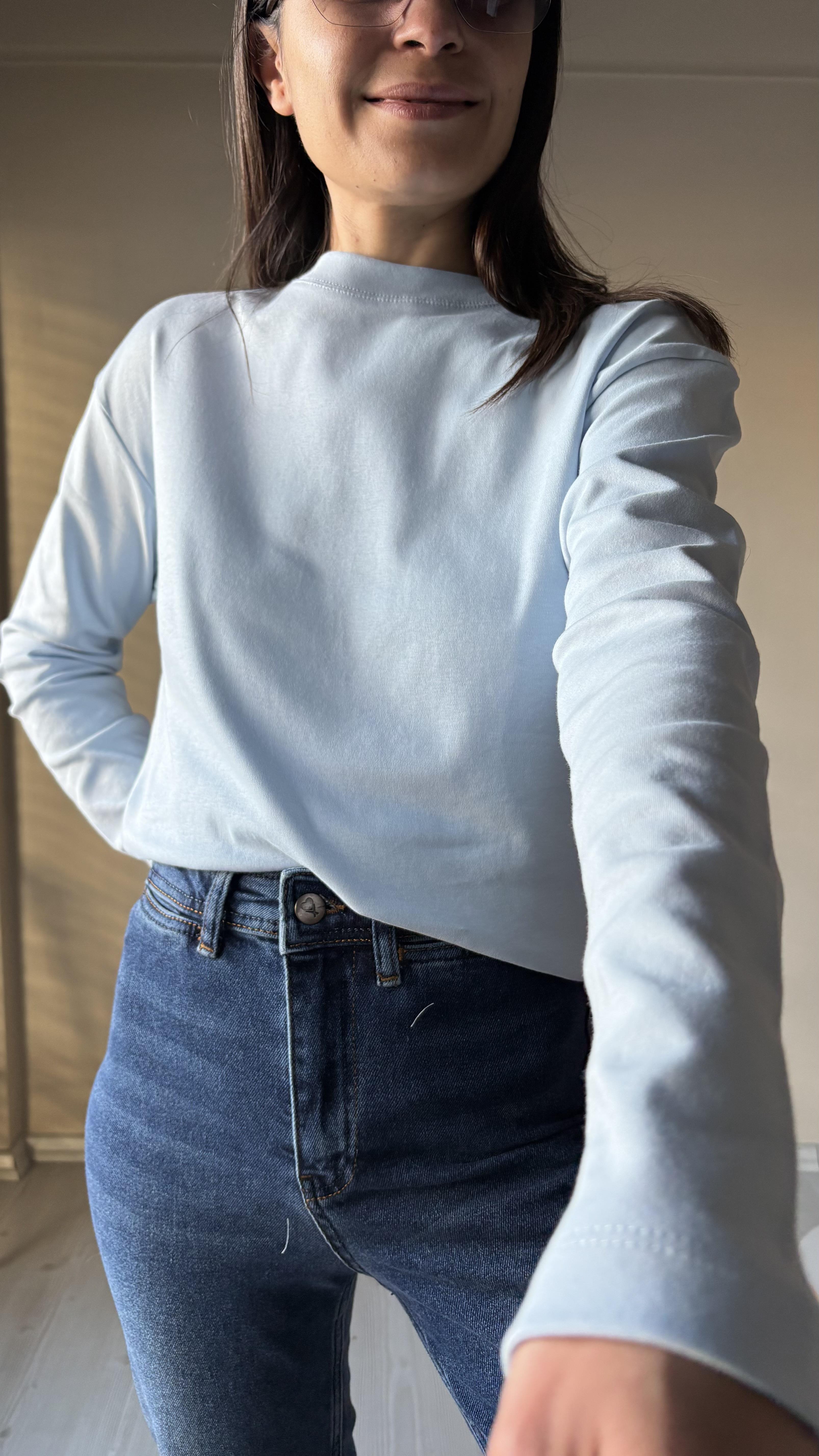 Md Mavi Basic Uzun kol Tshırt 