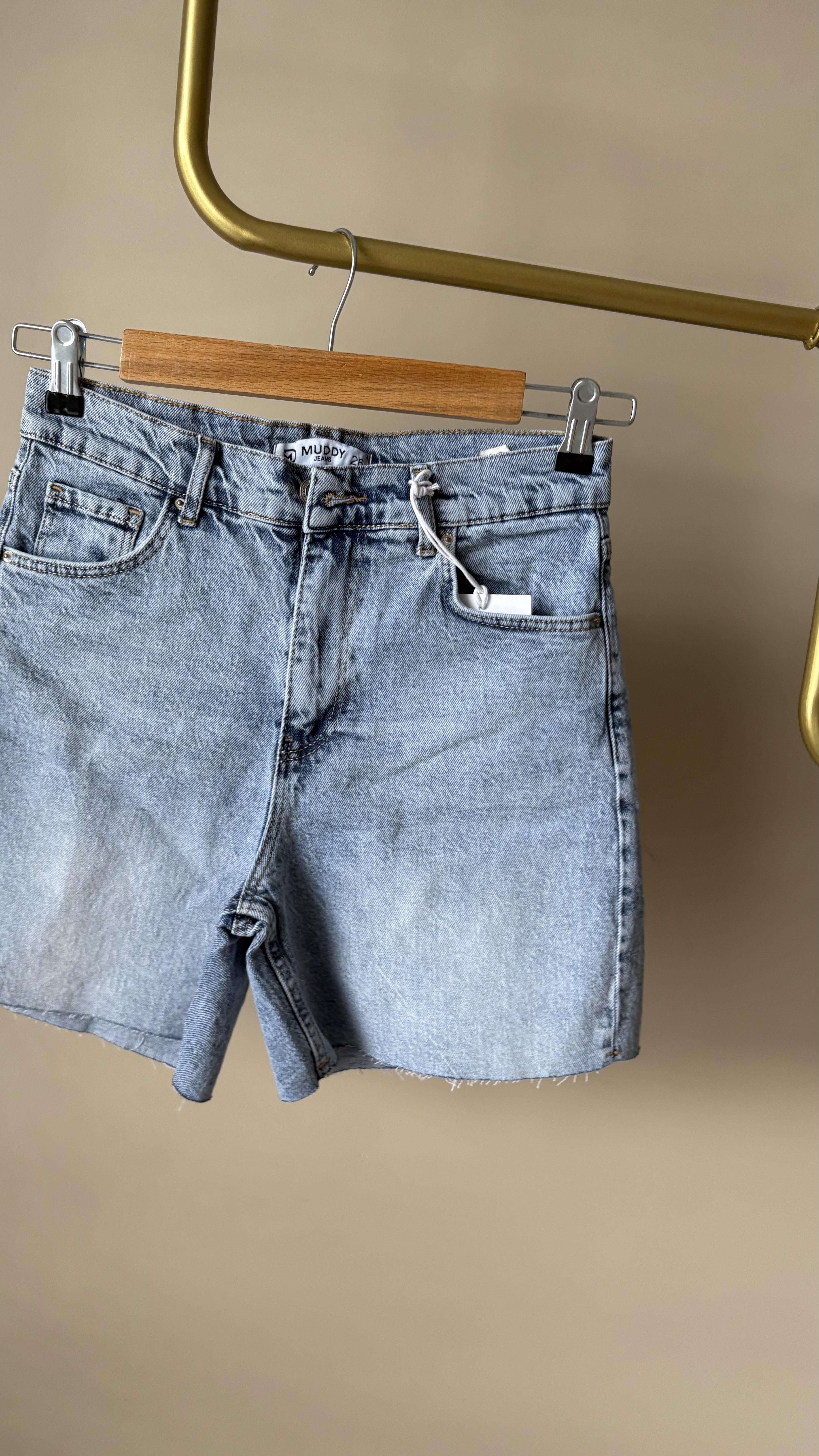 Muddy lazer kesim Jean Şort