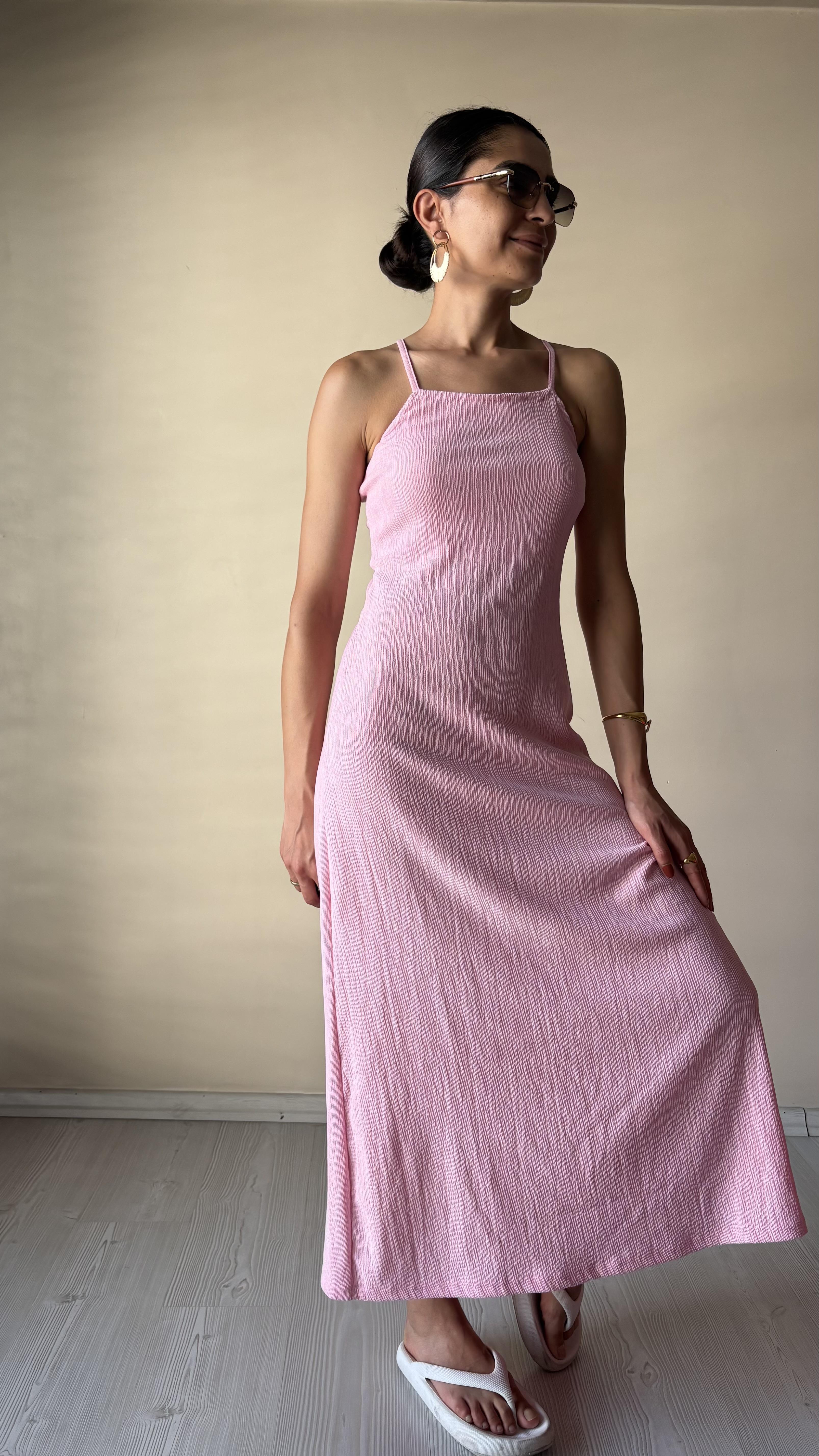 Pembe Elegant Elbise 