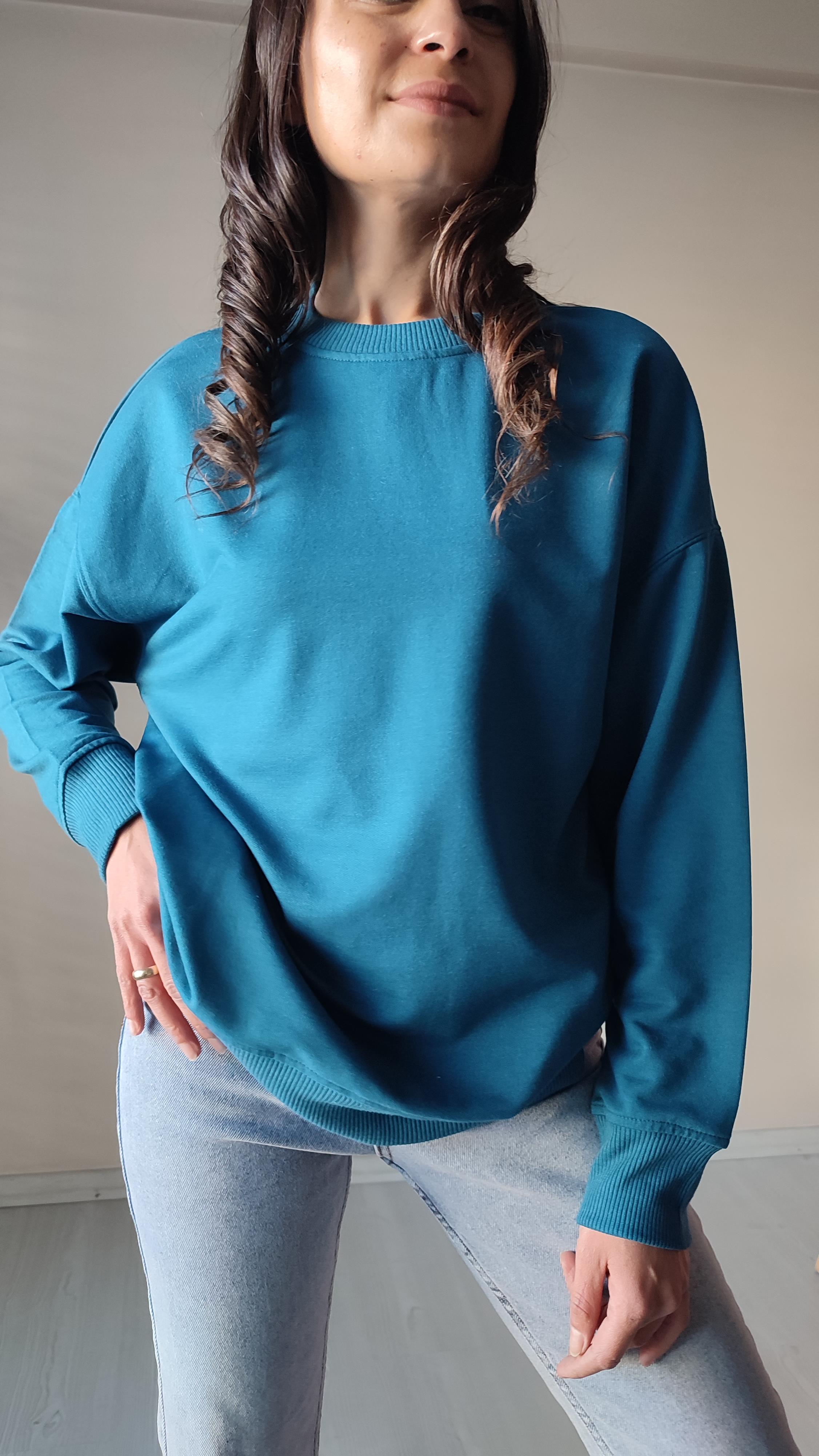Petrol mavi Mariquita sweatshirt 