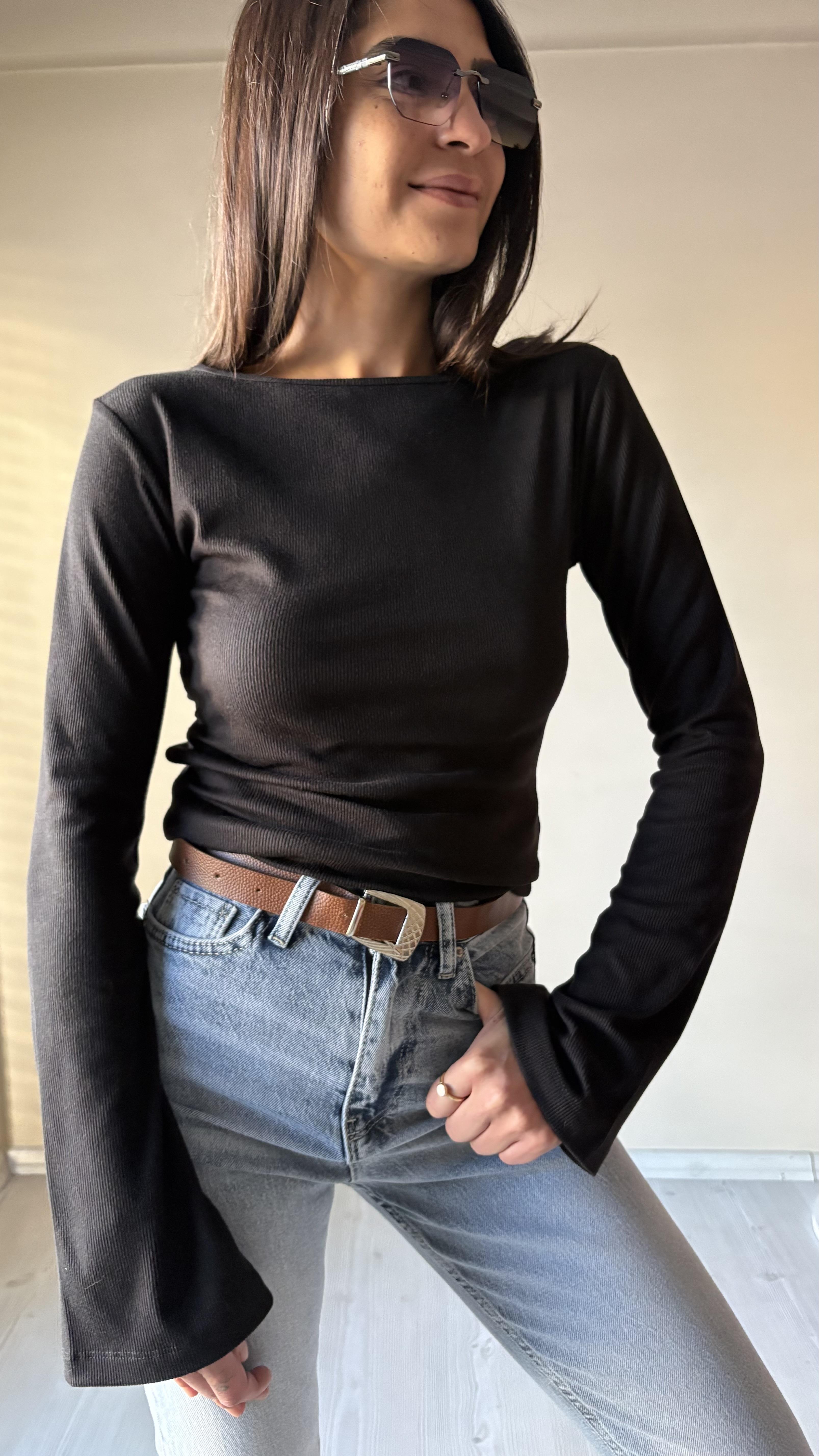 Siyah İspanyol kol Kaşkorse Body 