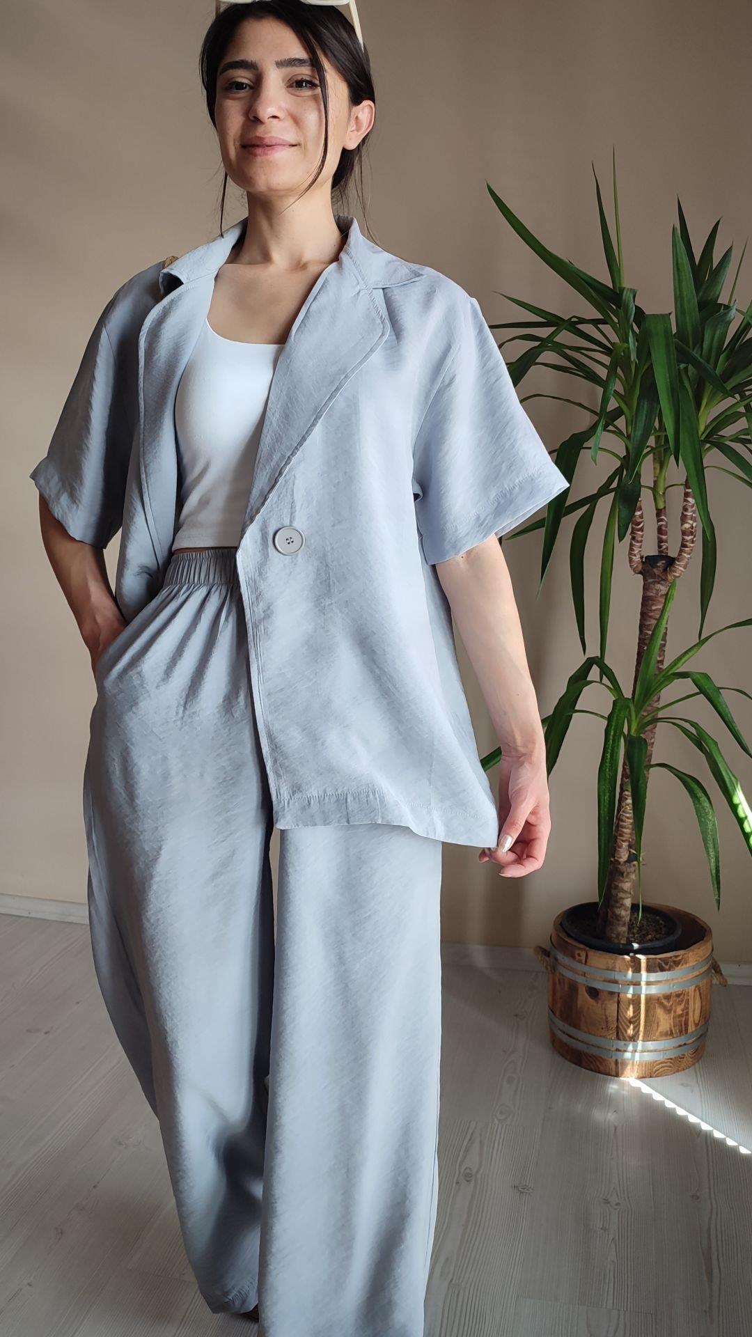 Tek düğmeli Tensel Takım