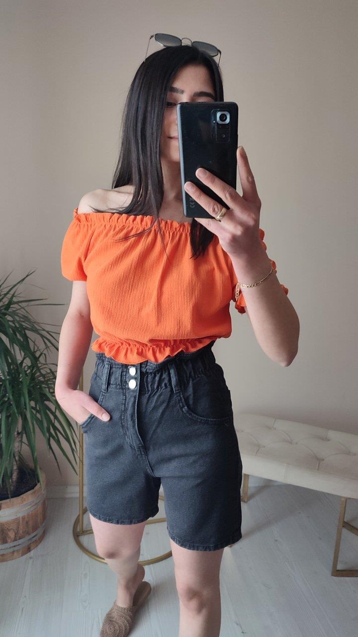 ANTRASİT DENİM ŞORT