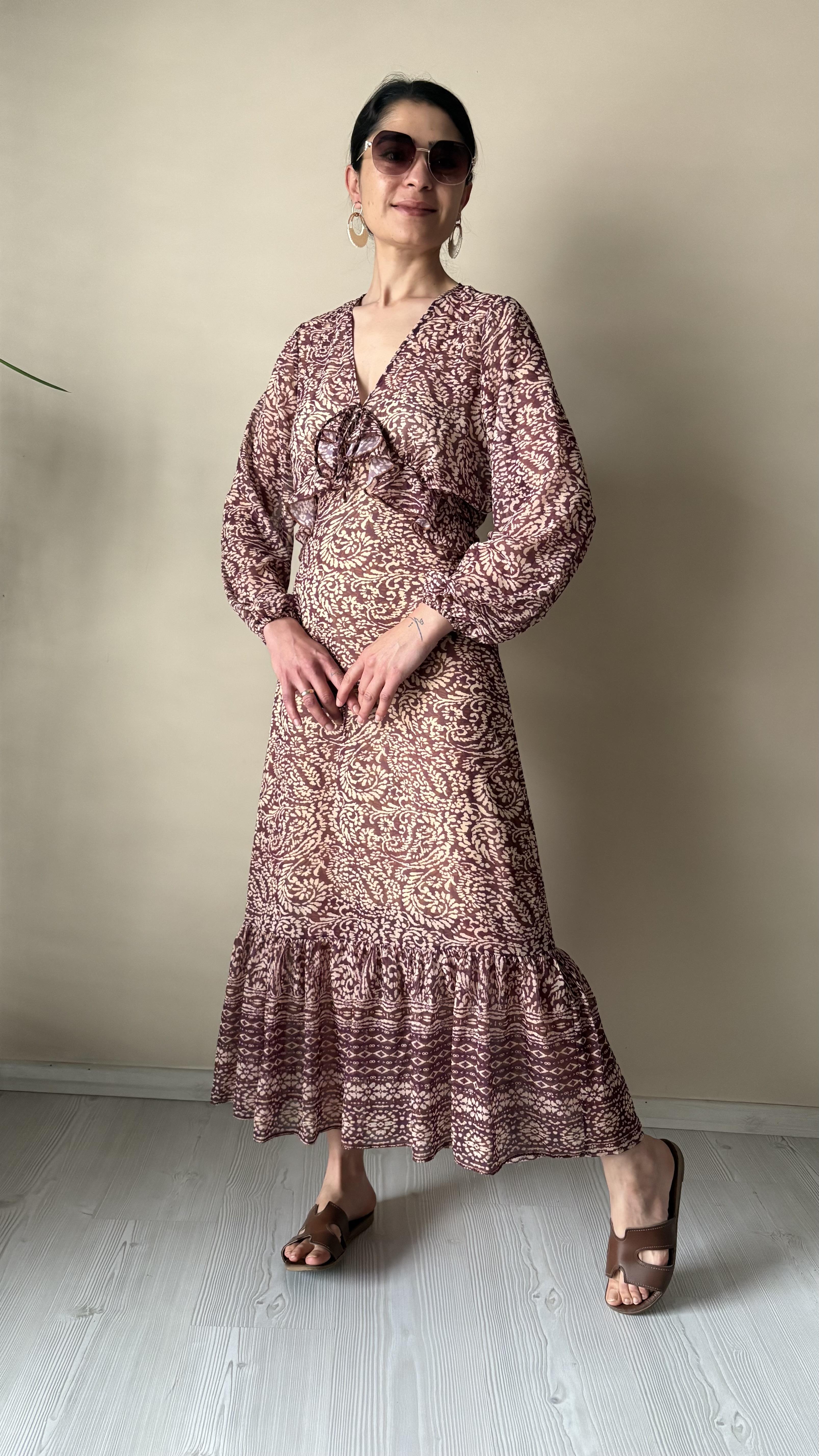 Astarlı Şifon Elbise 