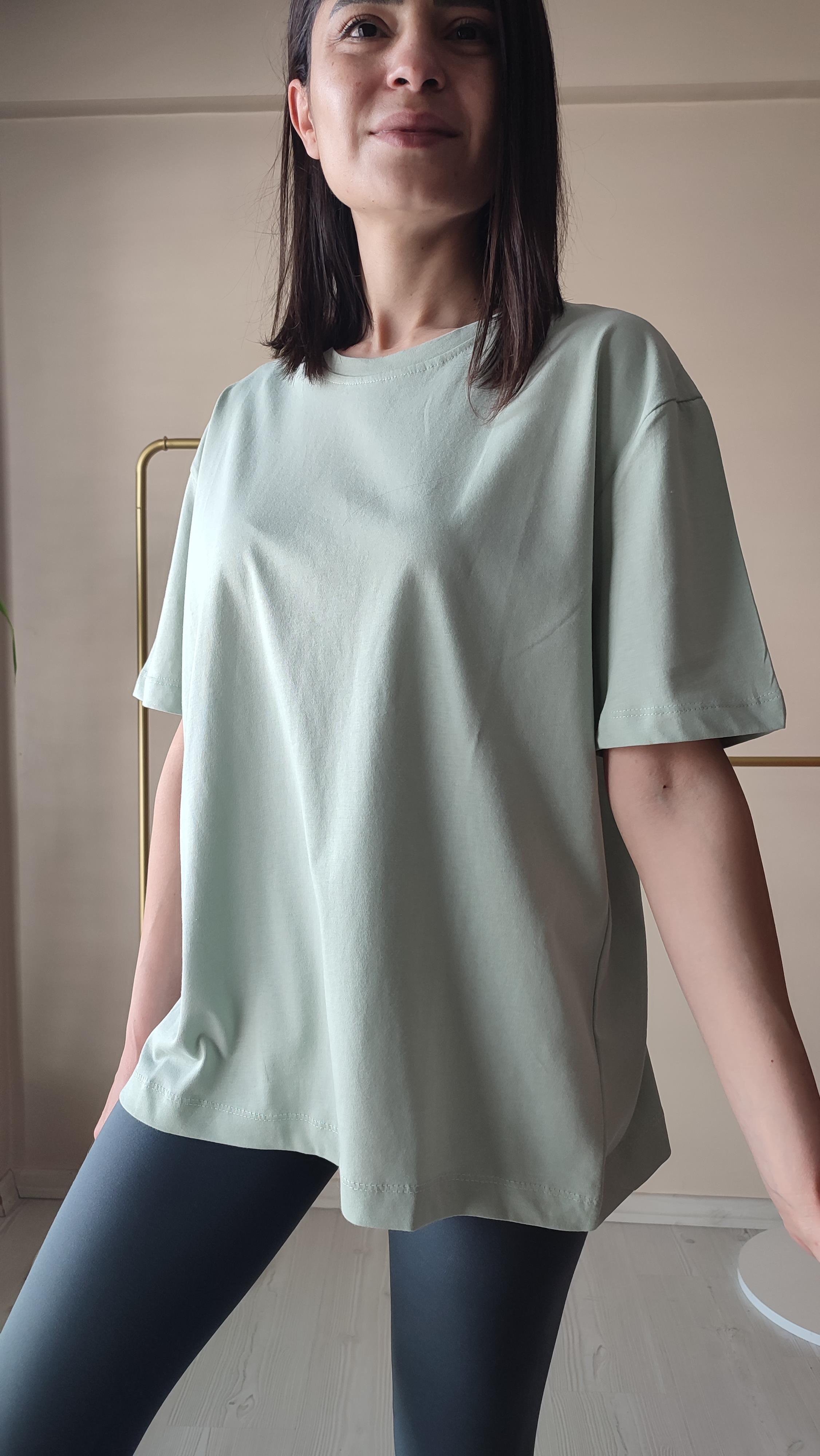 Bisiklet yaka Basic T-shirt 