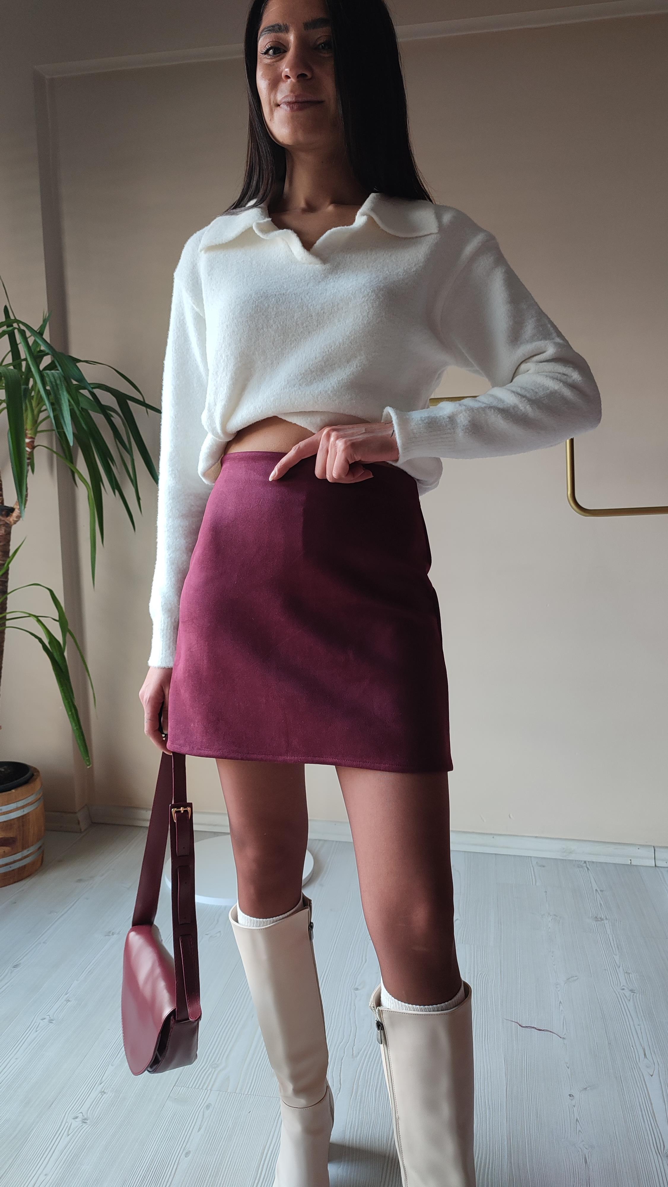 Bordo Nubuk Etek 