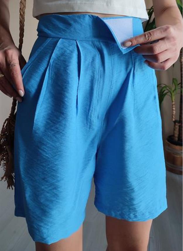 Çırtlı Keten Aerobin Şortlar