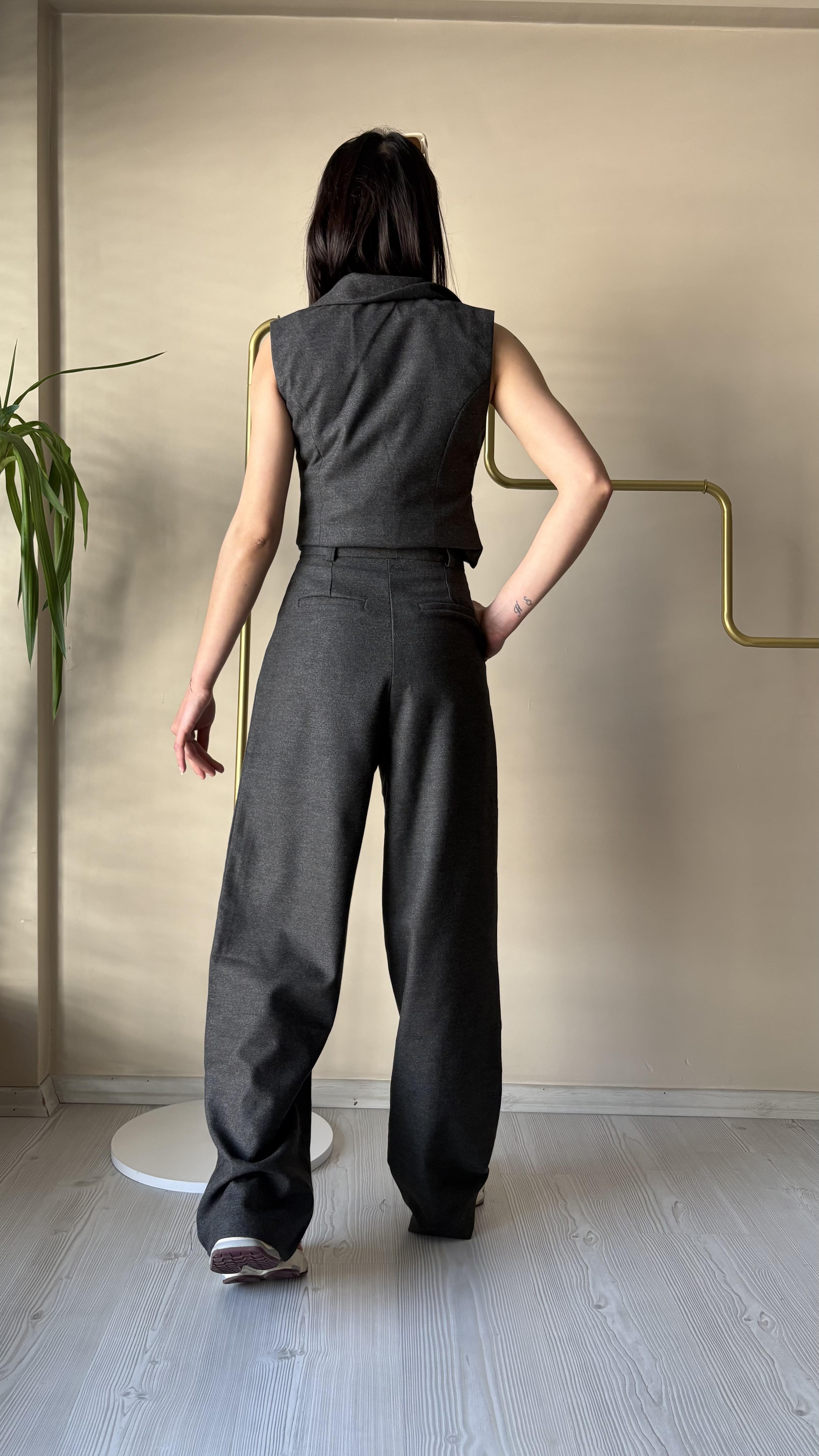 Füme Yelekli Takım