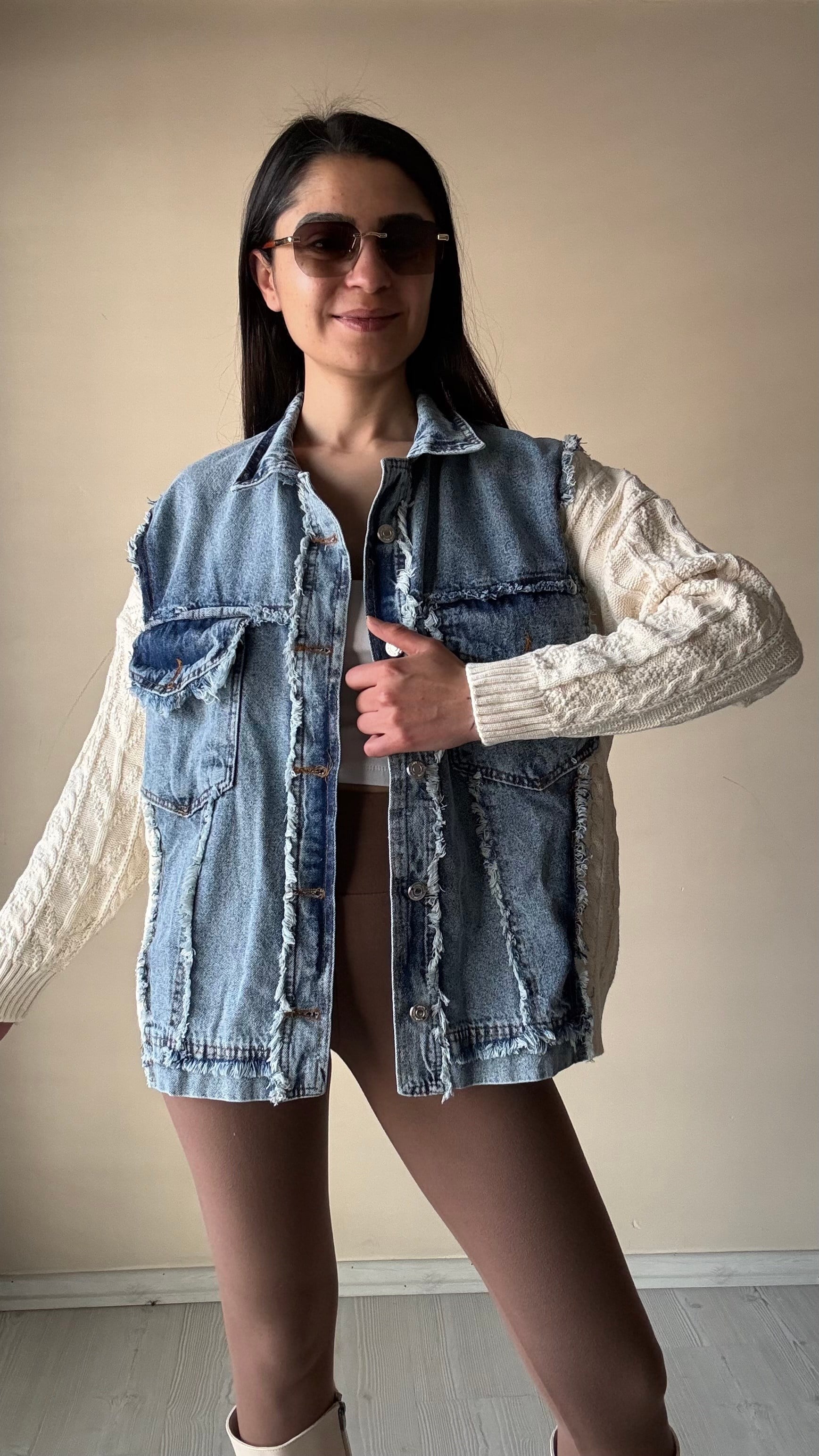 Jean & Triko Tasarım Jean Ceket