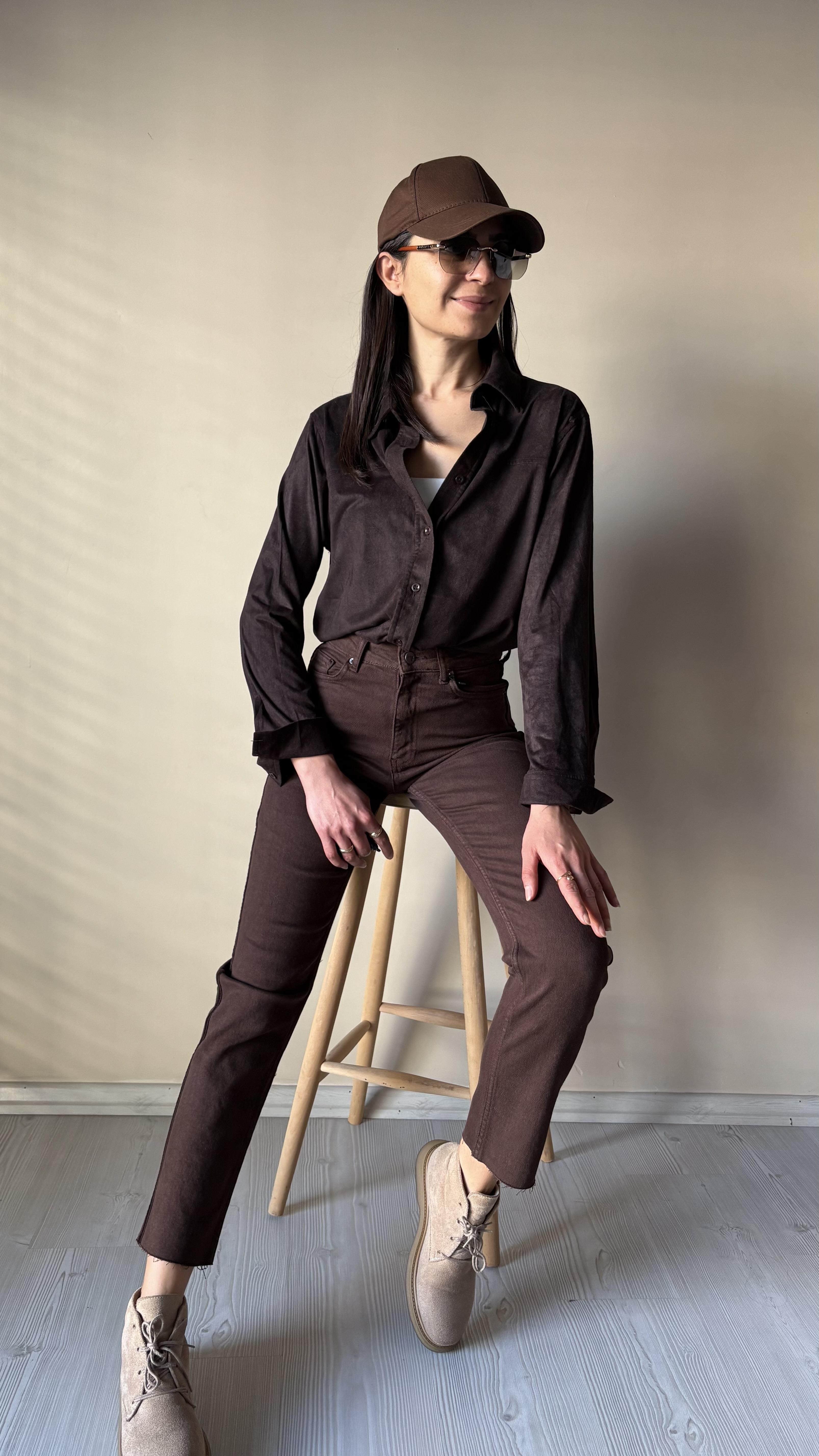 Karol  Acı kahve Nubuk Gömlek