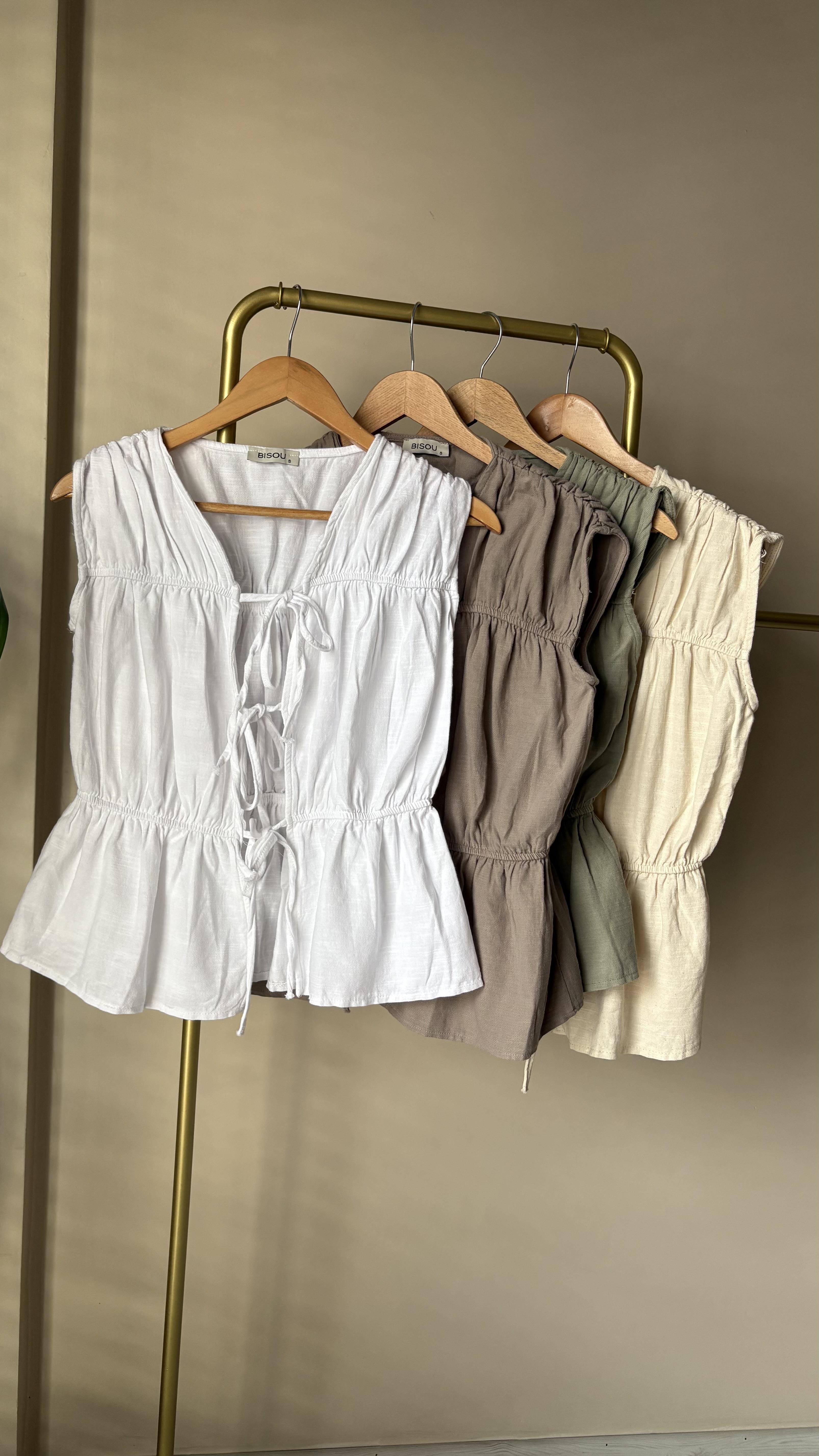 Keten Bağlamalı Yelekler