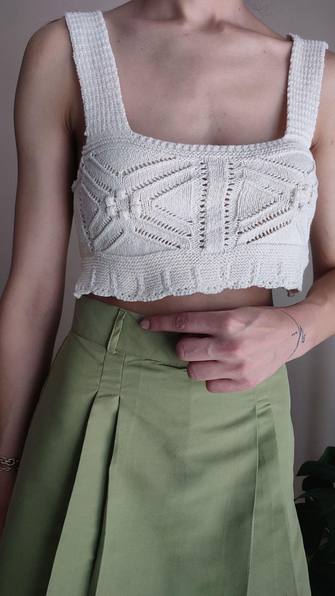 Örme crop büstiyer