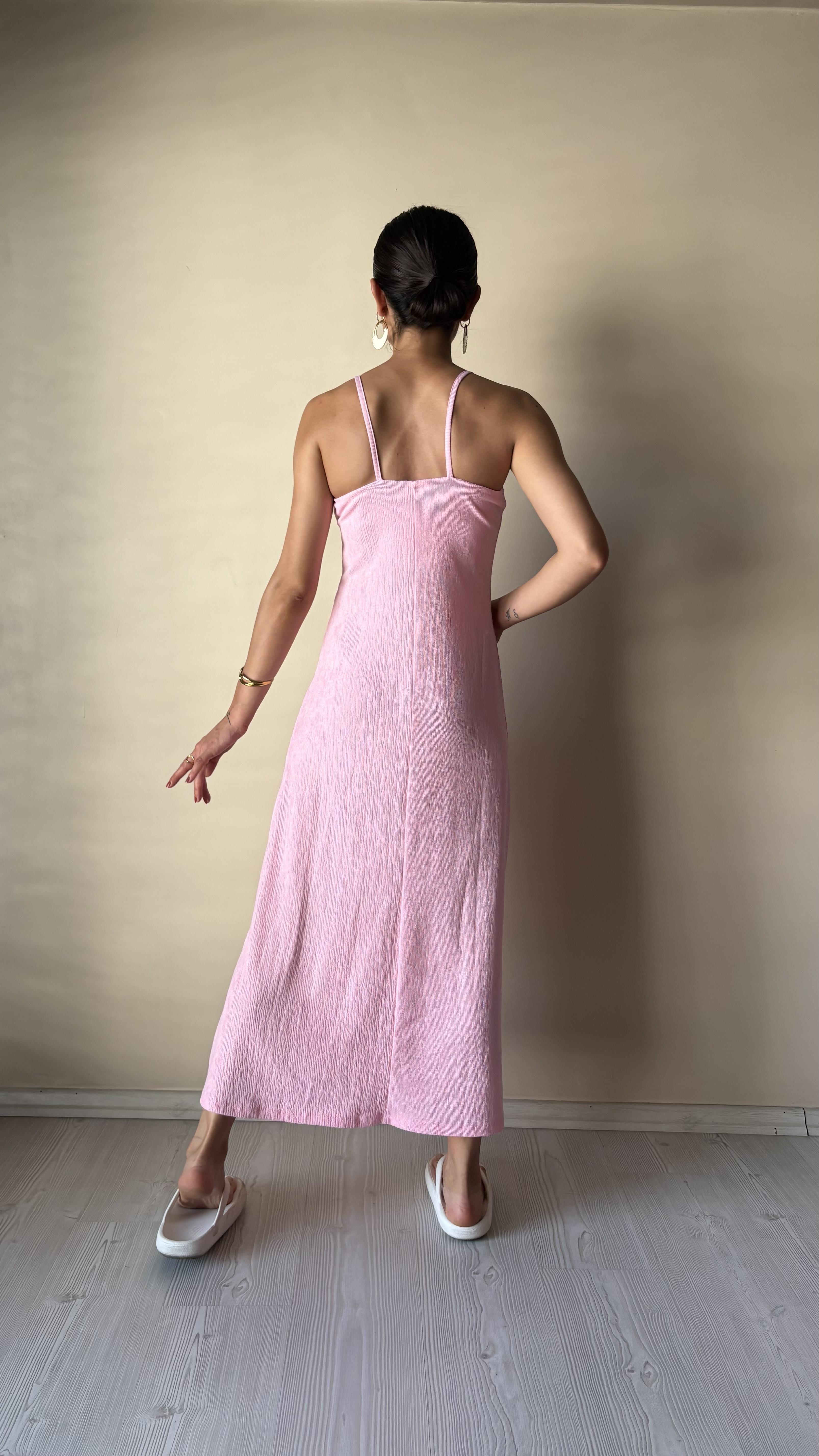 Pembe Elegant Elbise 