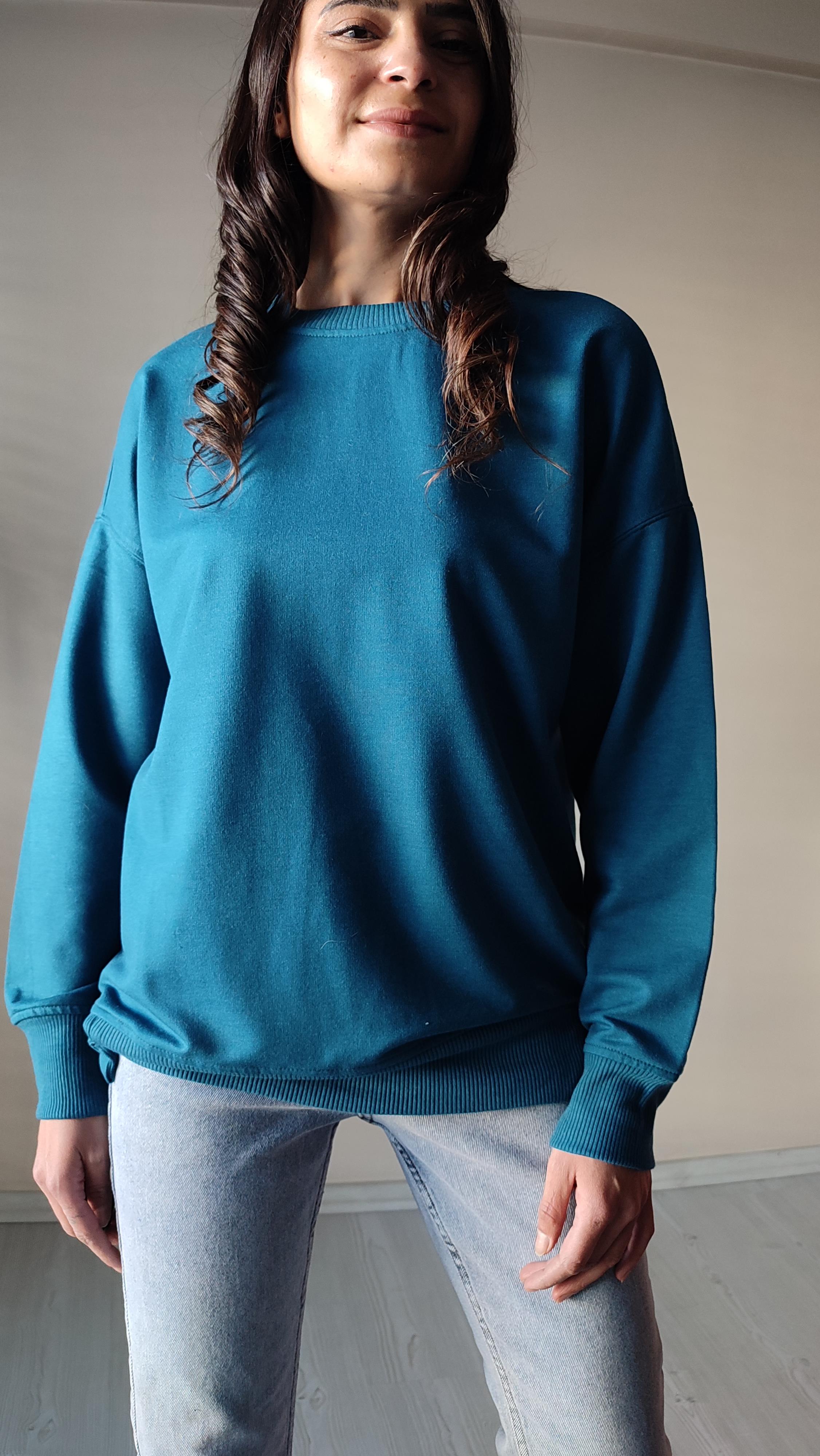 Petrol mavi Mariquita sweatshirt 
