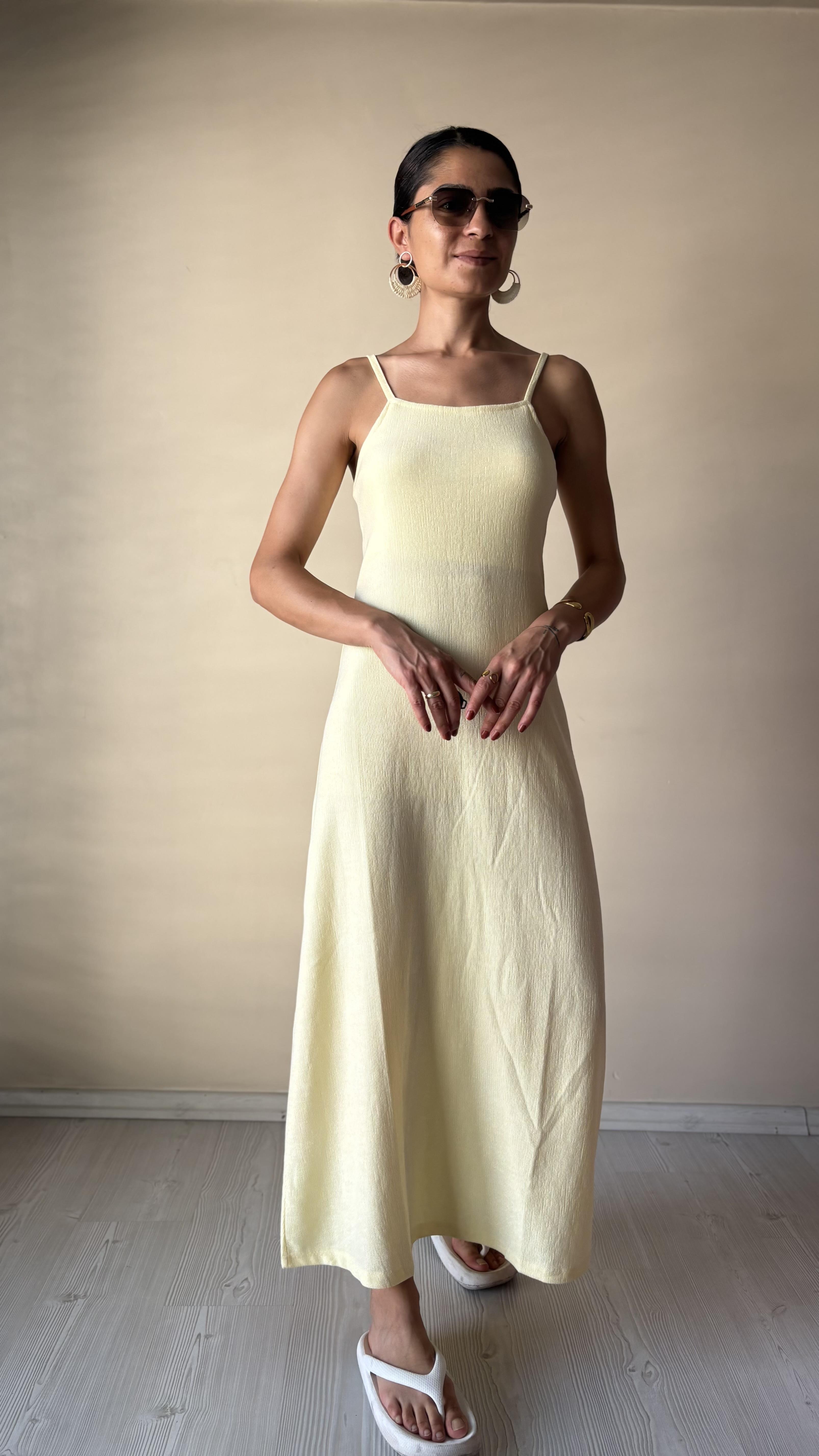 Sarı Elegant Elbise