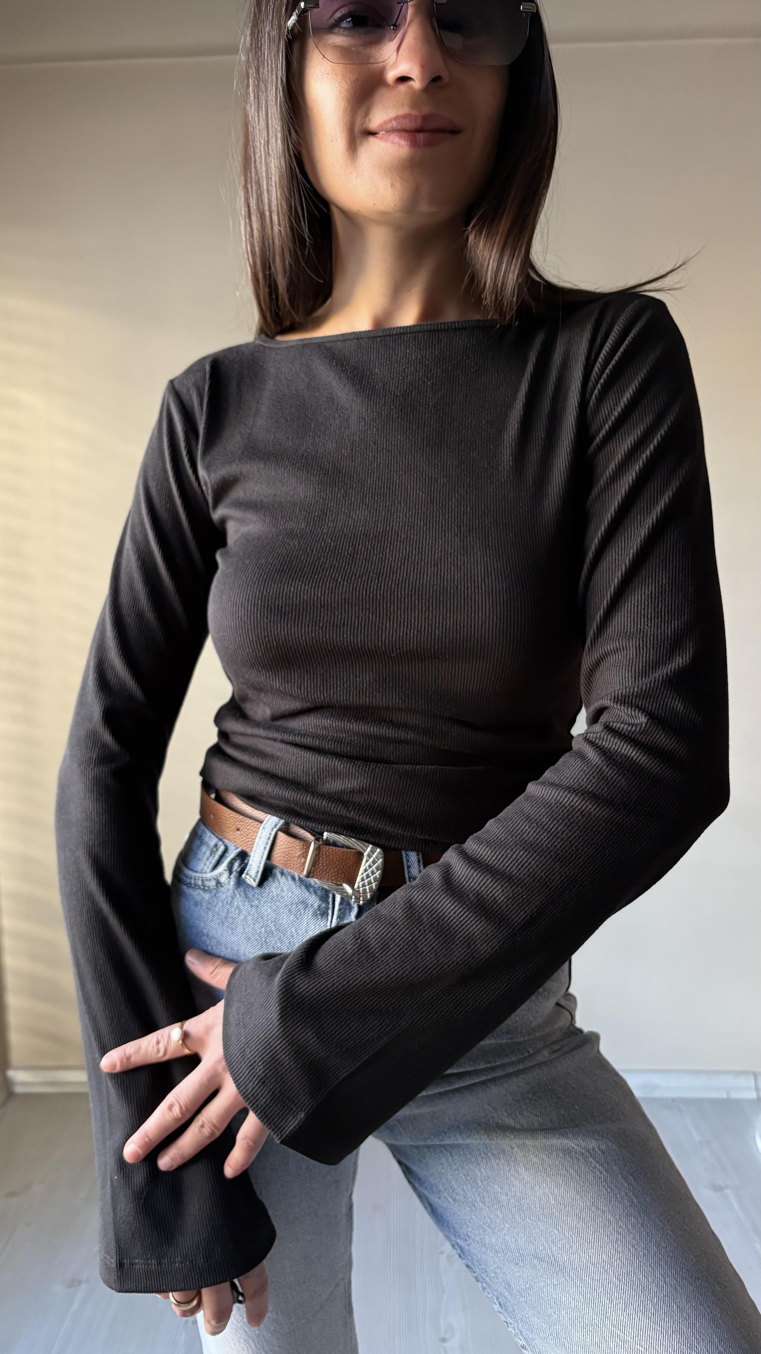 Siyah İspanyol kol Kaşkorse Body 