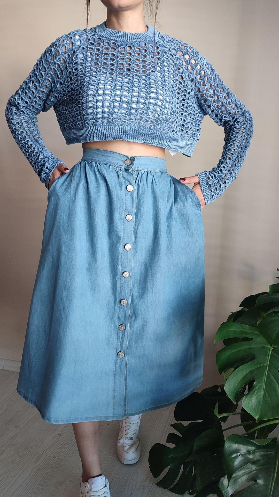 Tensel çan model Jean etek