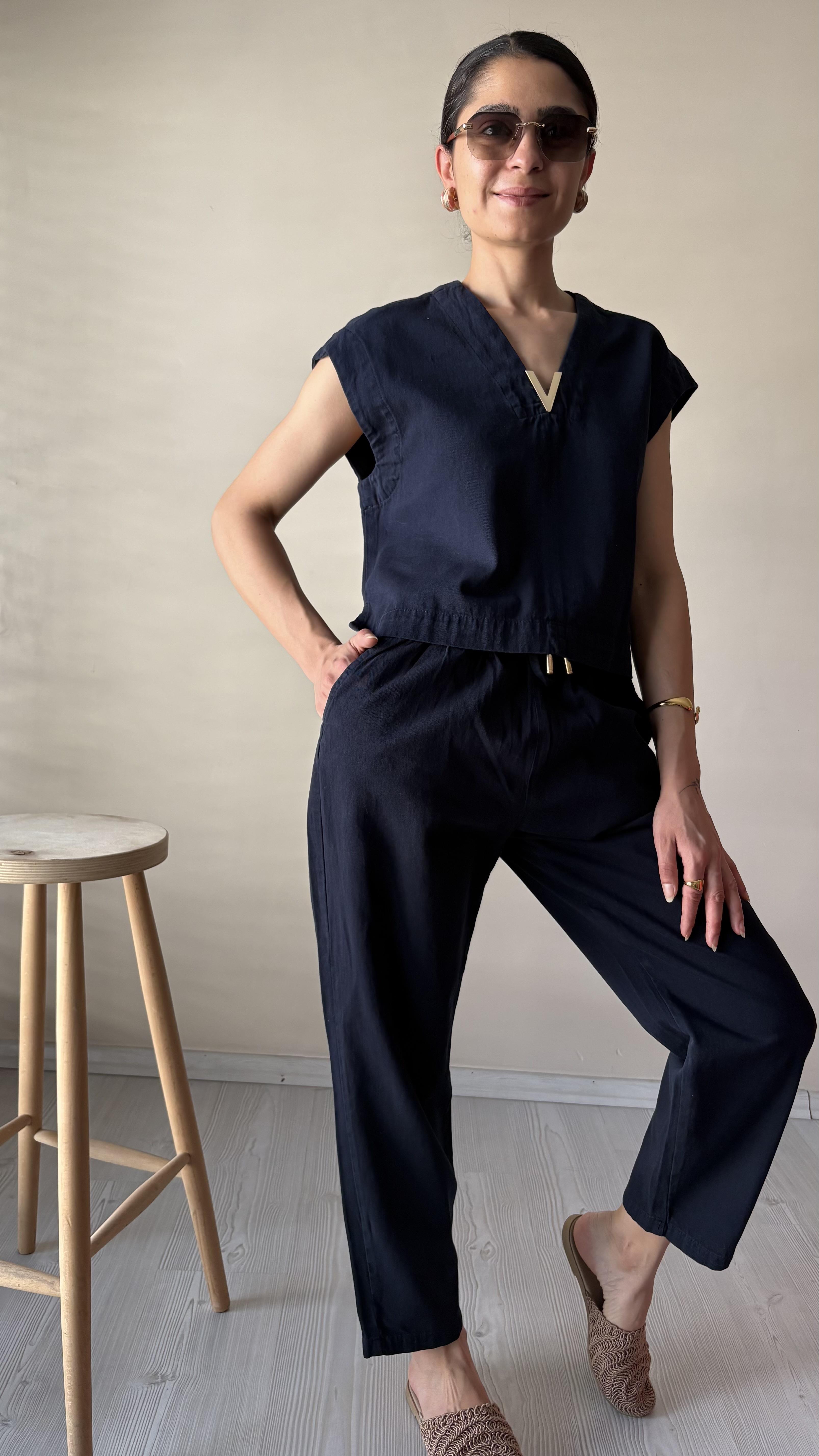X love  Lacivert Gabardin Takım