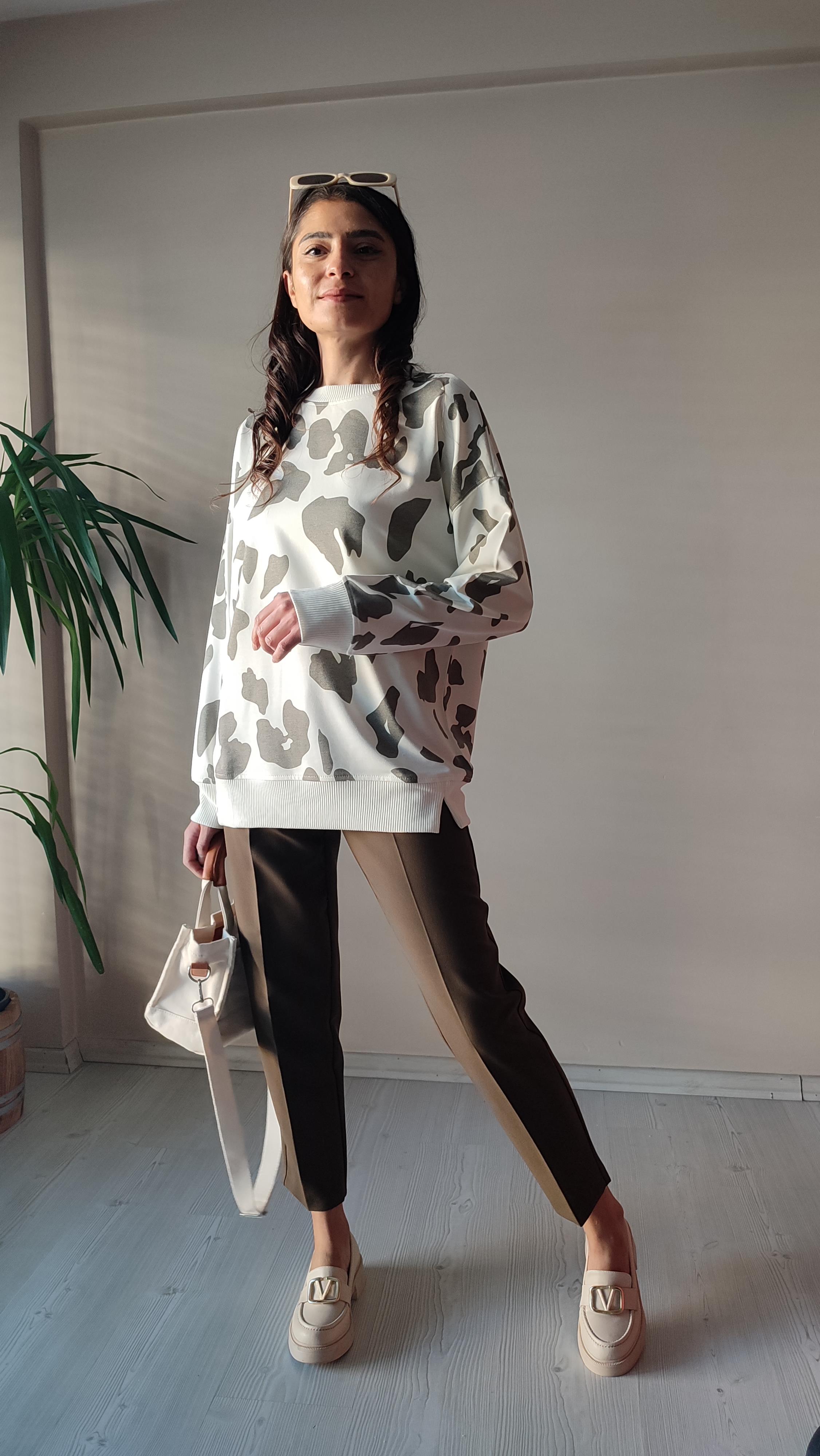 Yeşil Desen sweatshirt 