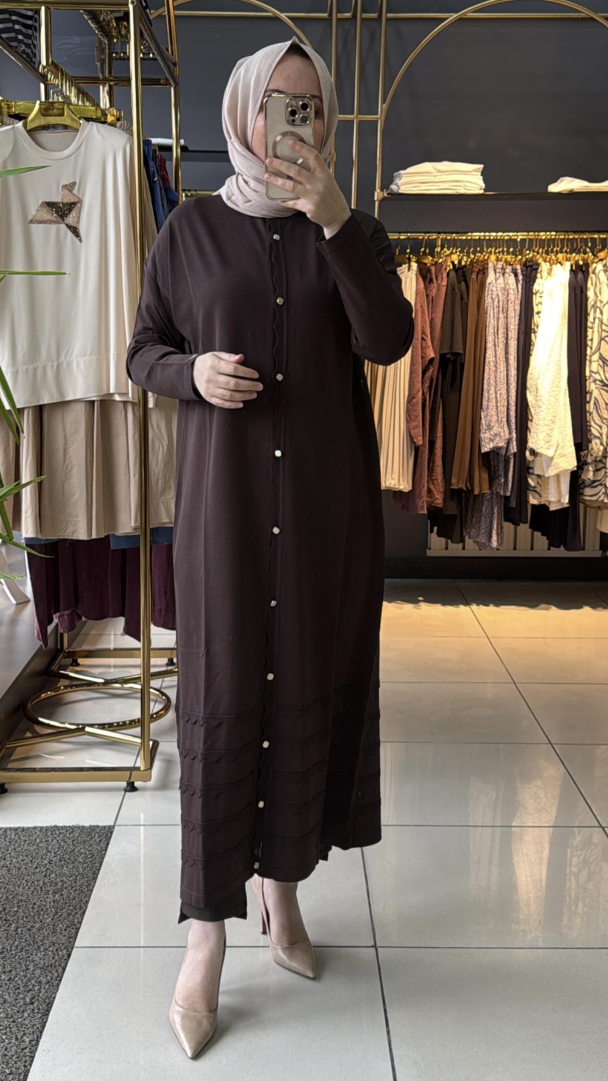 İNVEE ELBİSE KAHVE 