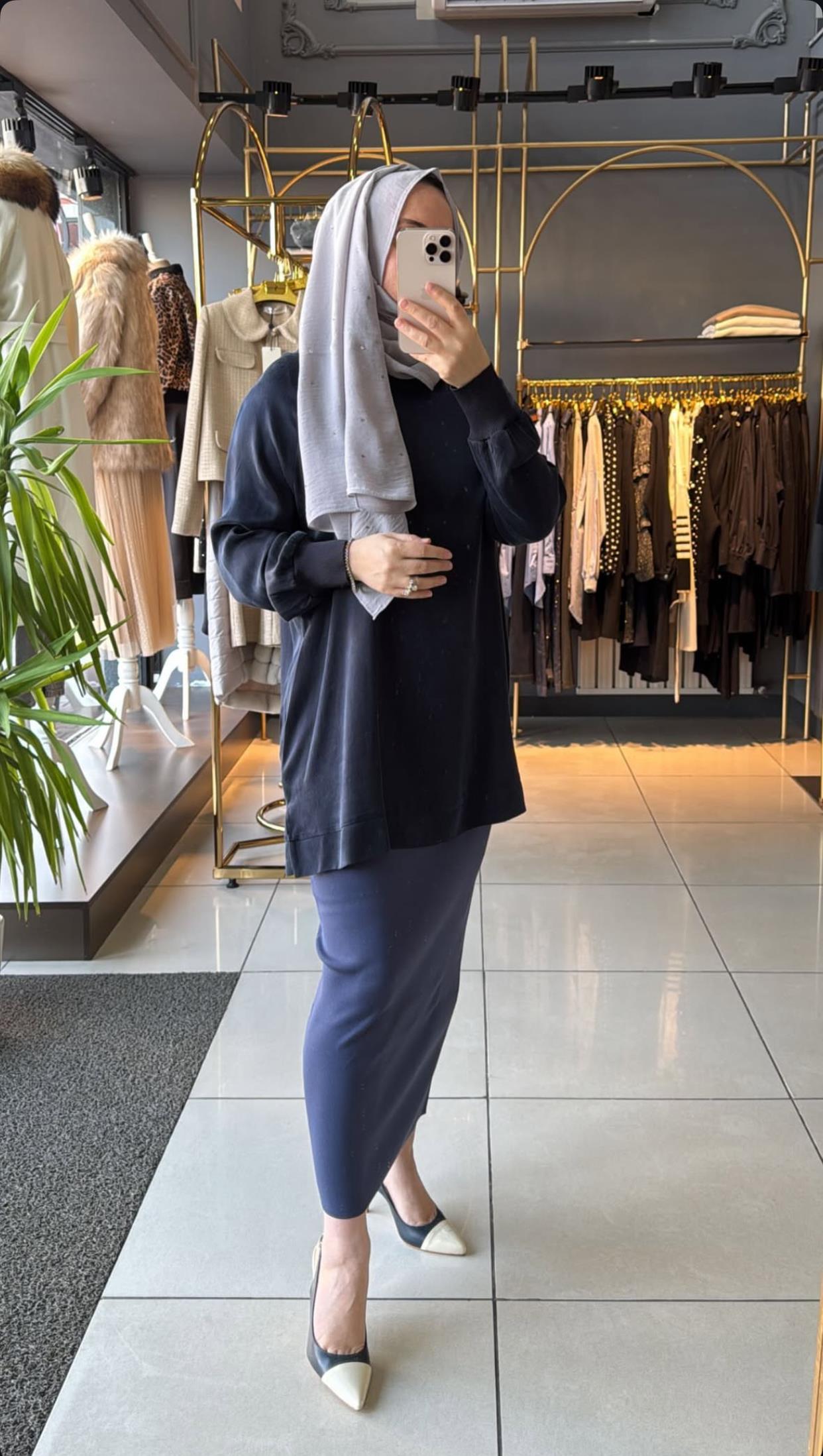 İNVEE KALEM ETEK İNDİGO