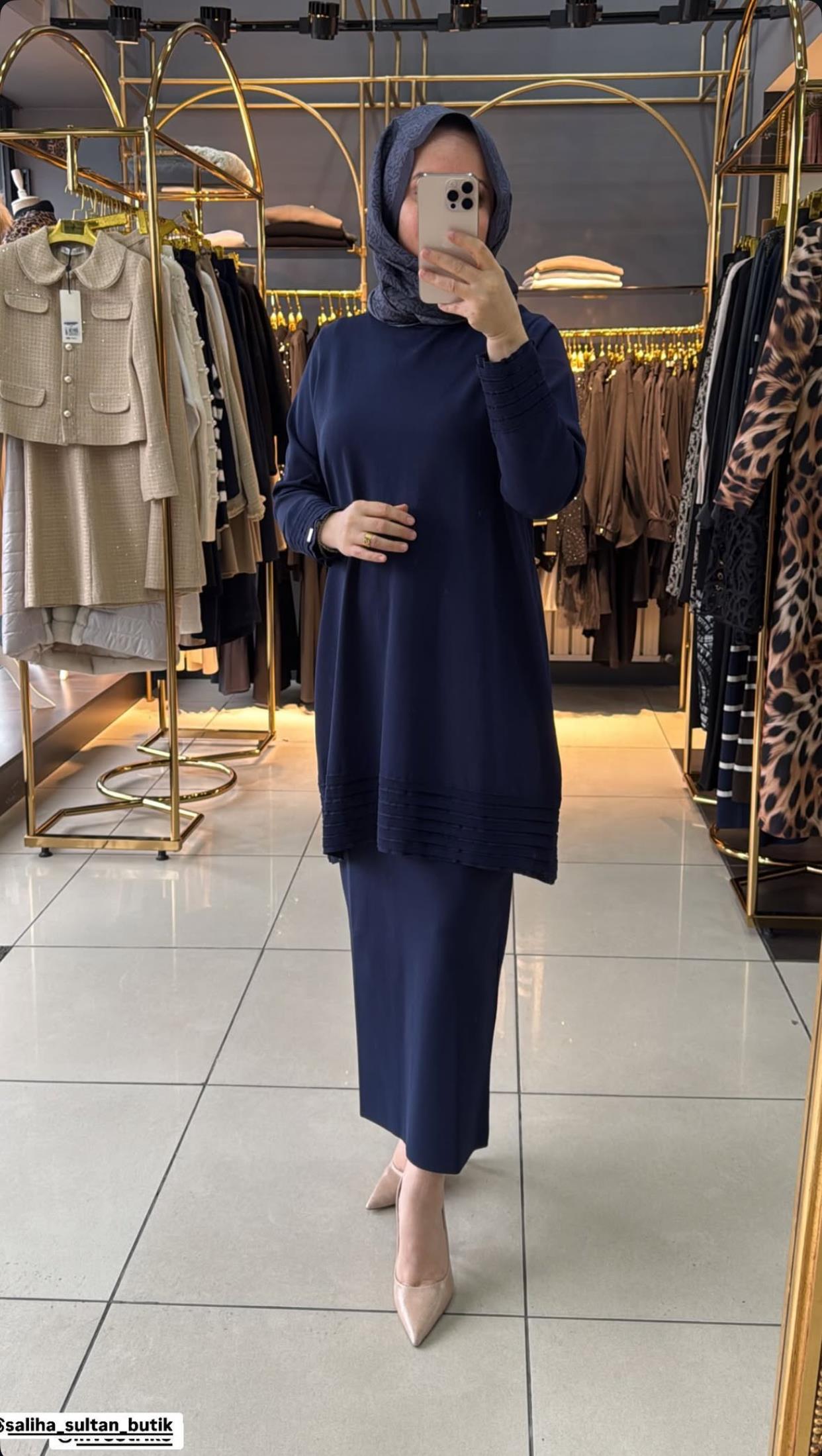 İNVEE KALEM ETEK LACİVERT