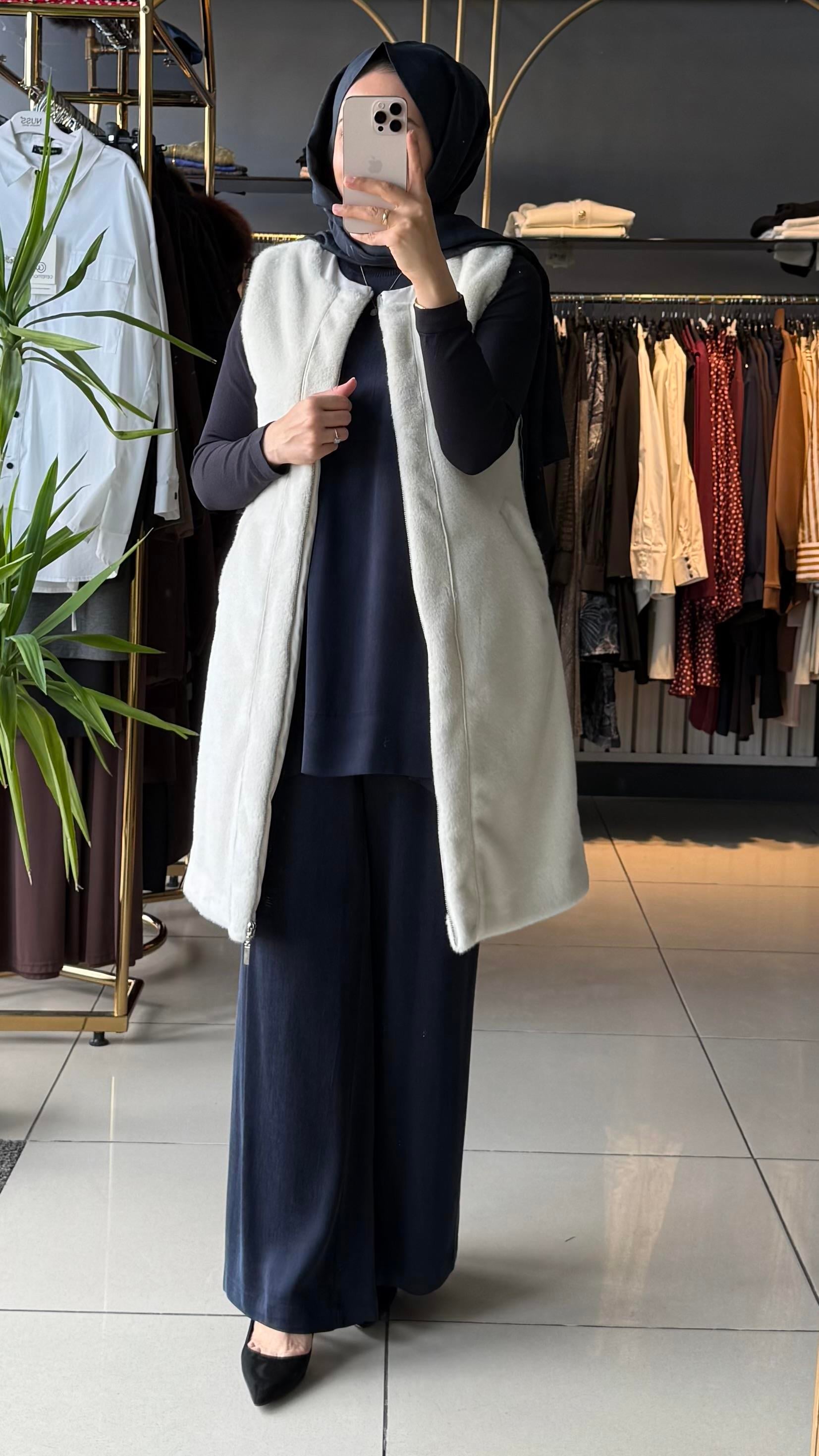 NURCAN ÇETİN YELEK EKRU