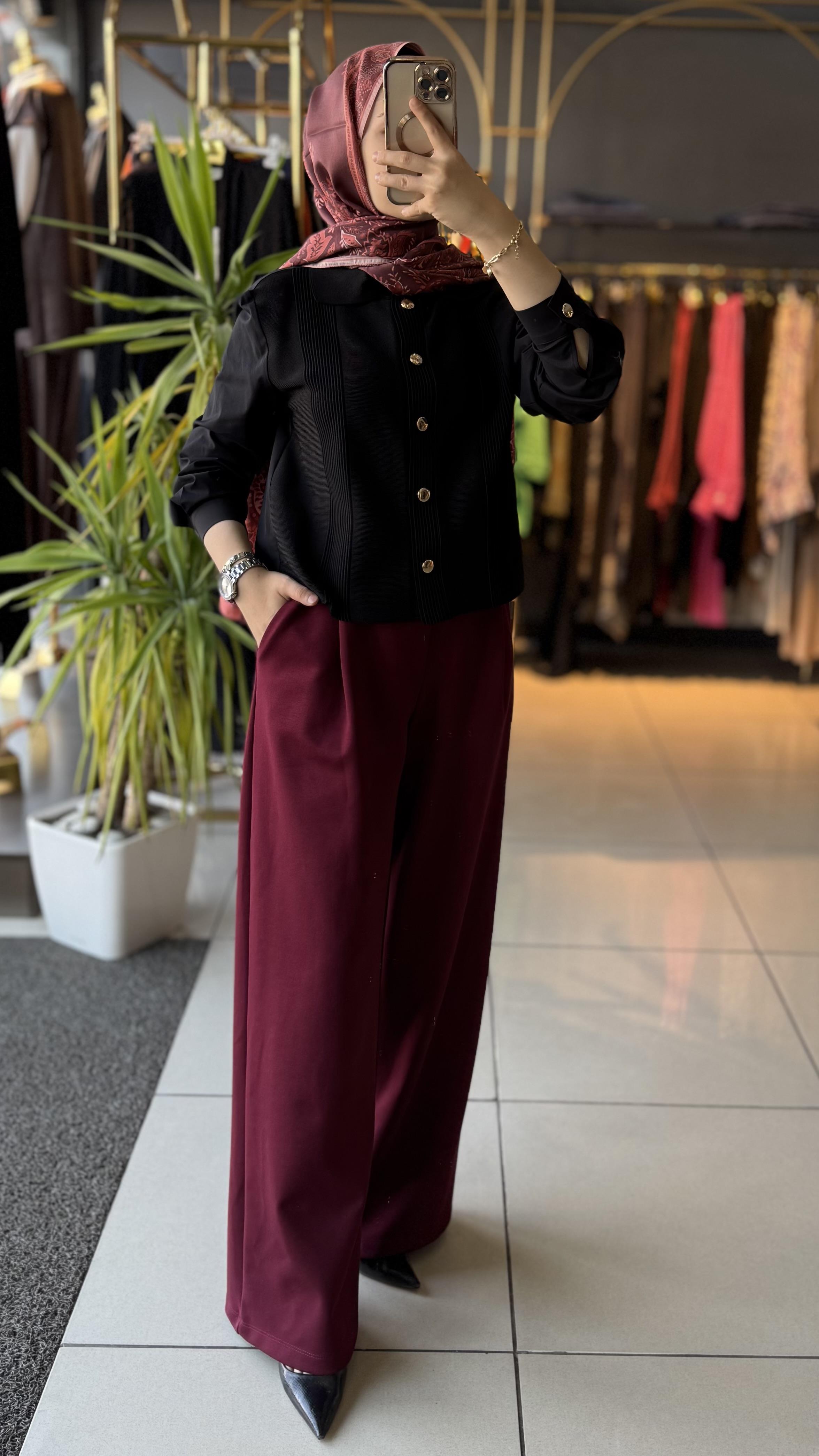 EXQUİSE PANTOLON BORDO 