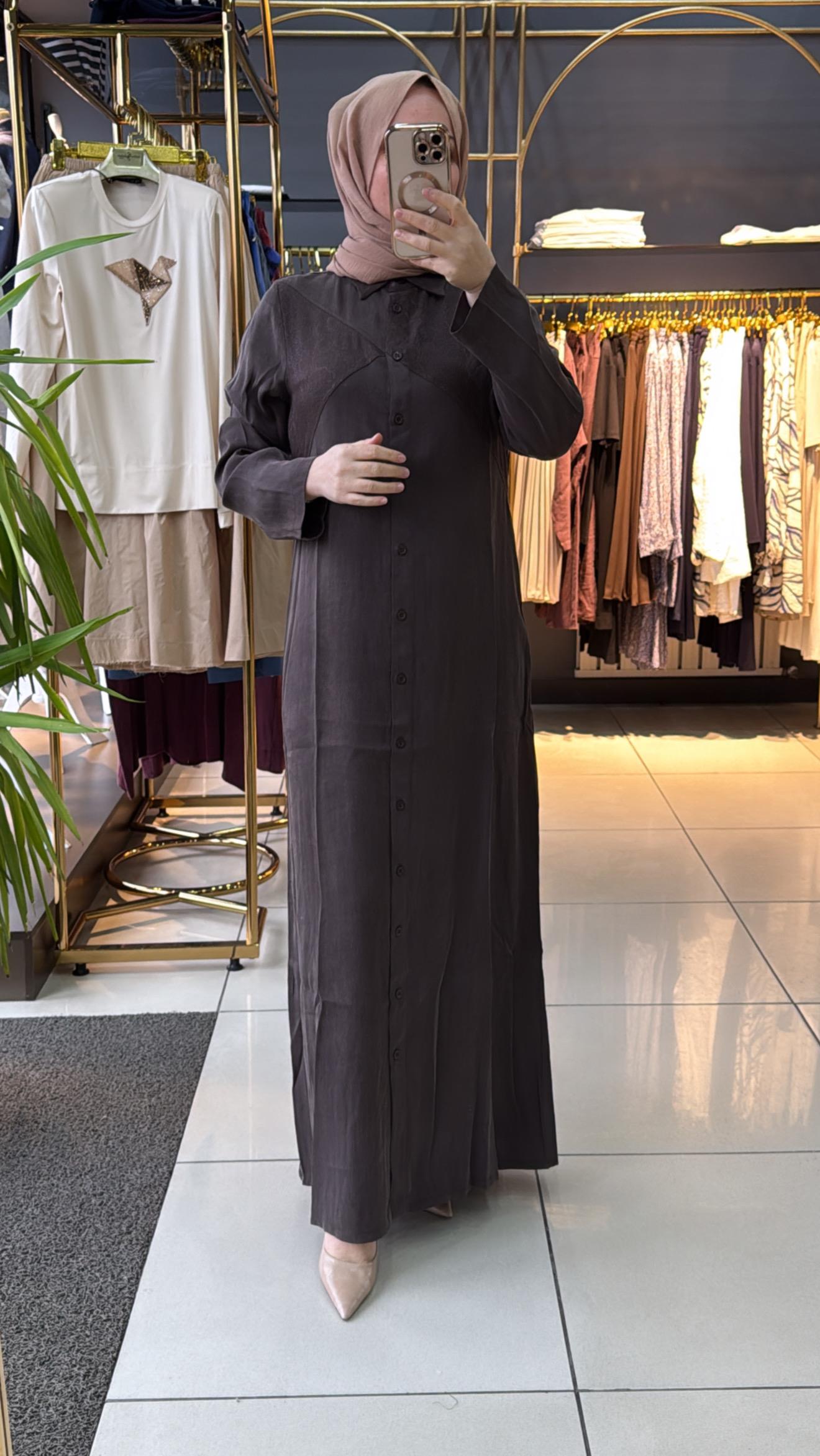 İNVEE ELBİSE KAHVE 