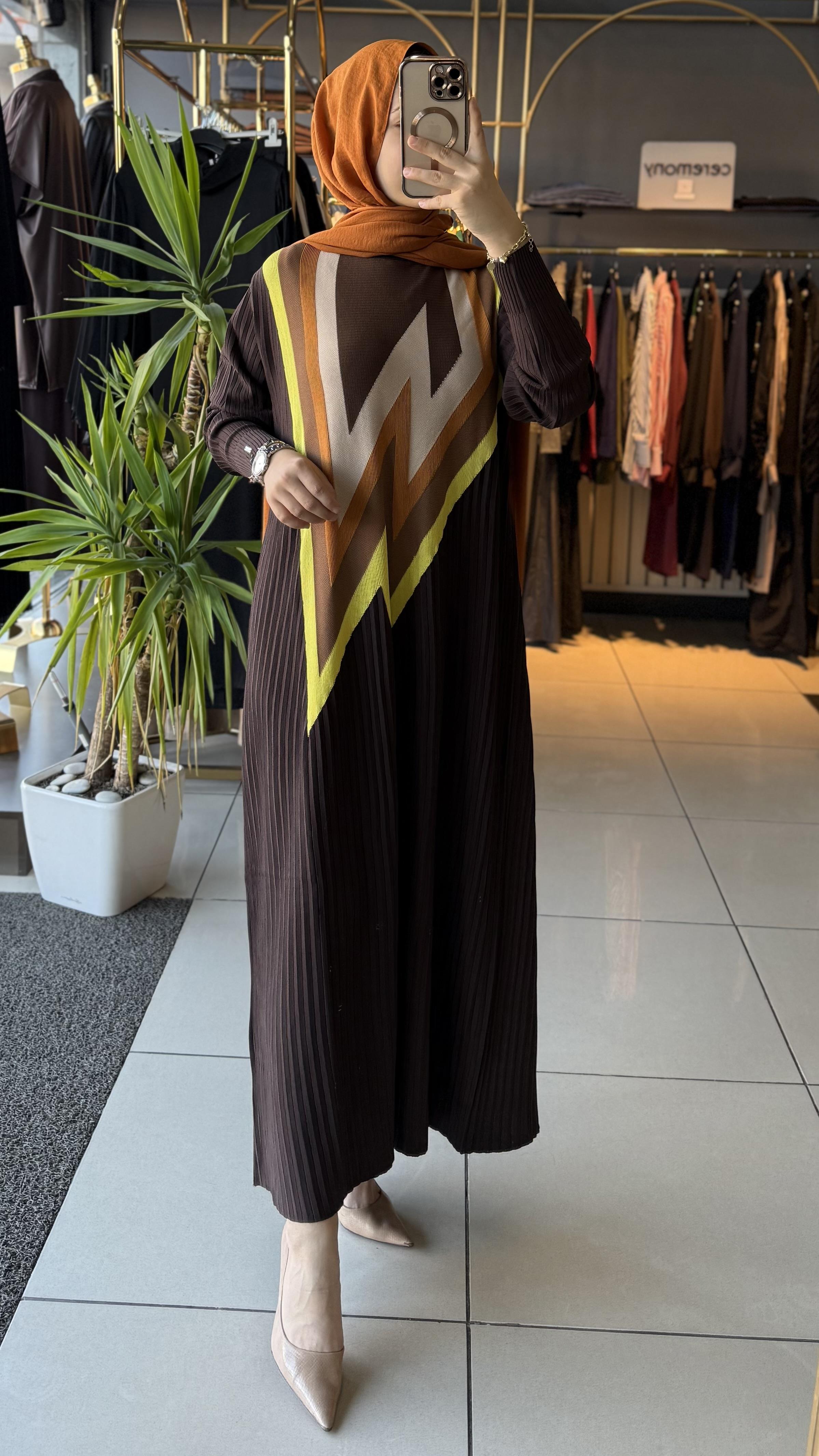 İNVEE ELBİSE KAHVE