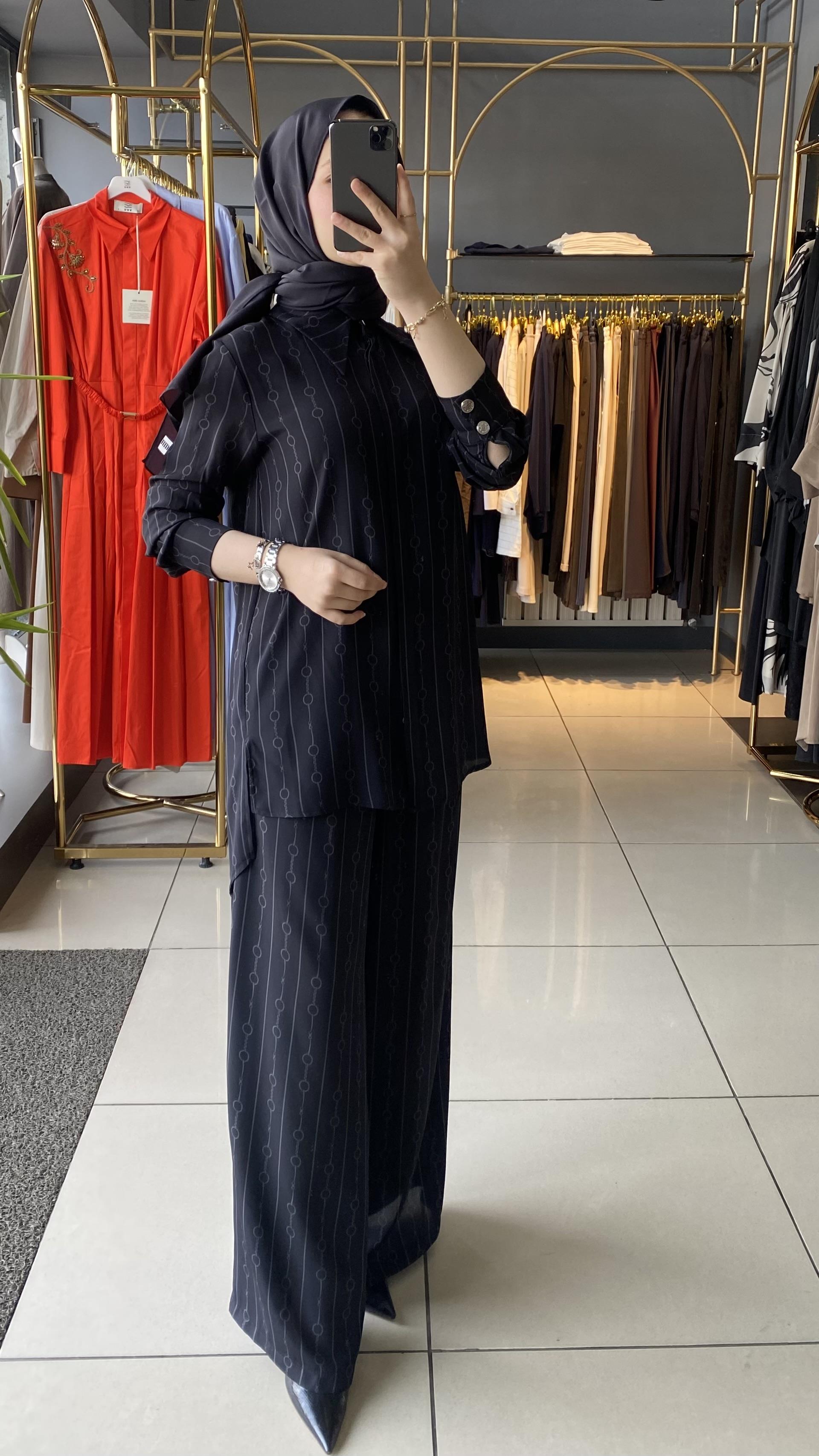 MORENO SİLK TAKIM SİYAH