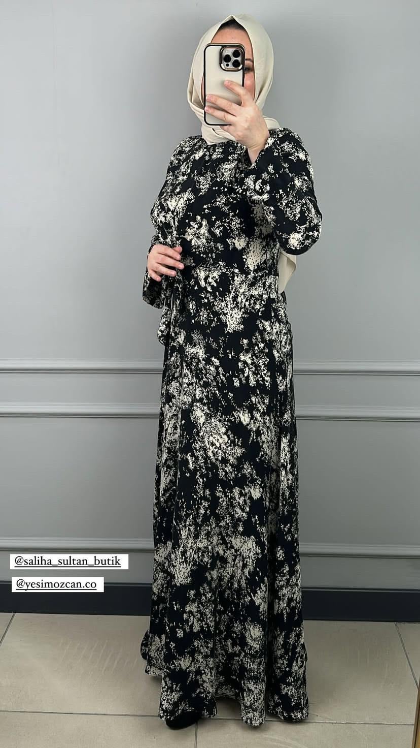 YEŞİM ÖZCAN ELBİSE SİYAH