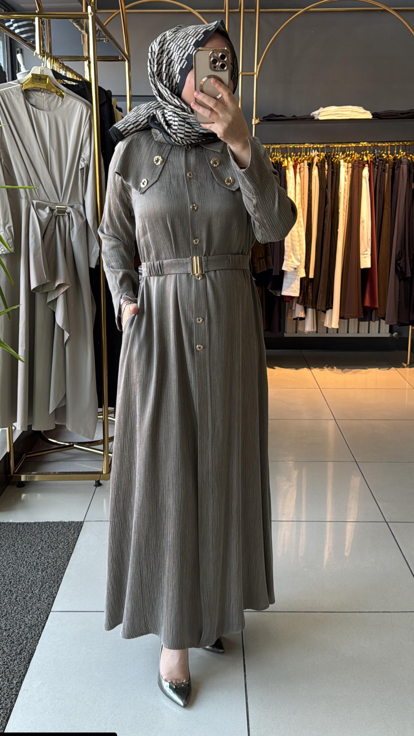 YEŞİM ÖZCAN ELBİSE VİZON 