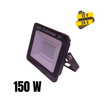 LED Projektörler – Endüstriyel & Dış Mekân (IP65)LED Projektör 150W 12/24V – IP65 Su Geçirmez Alüminyum Gövde