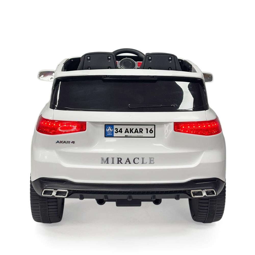 Akülü Araba...Kumandalı Miracle 12v- Beyaz