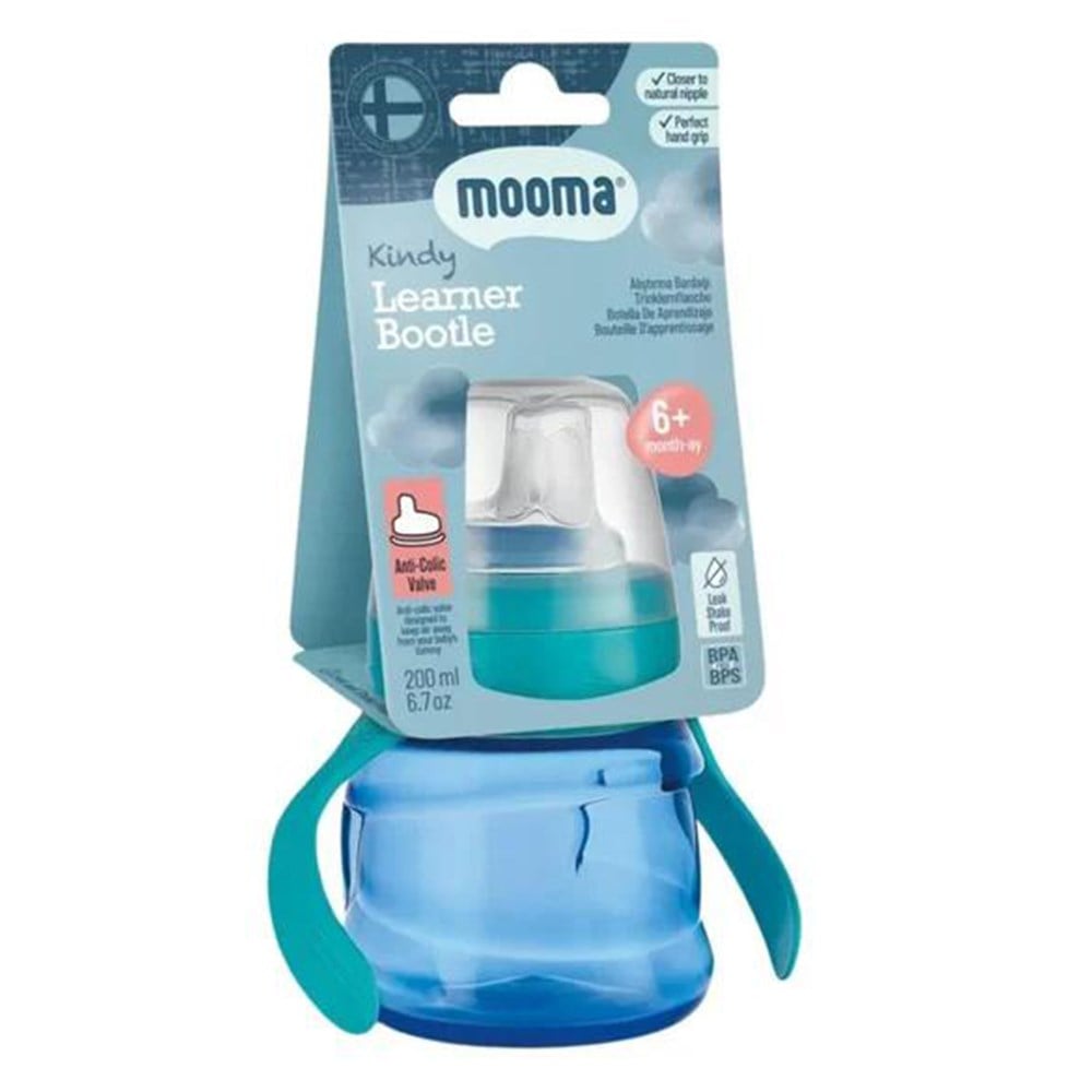 MOOMA Kindy Alştırma Bardağı 200 Ml 6+ ( Su Mavisi )