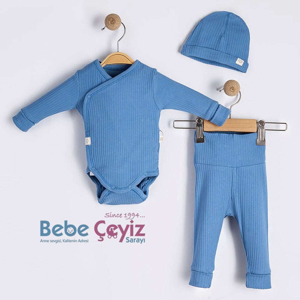 ANNABABBA Badili Kaşkorse 3'lü Takım ( 0-3 Ay ) ( İndigo )