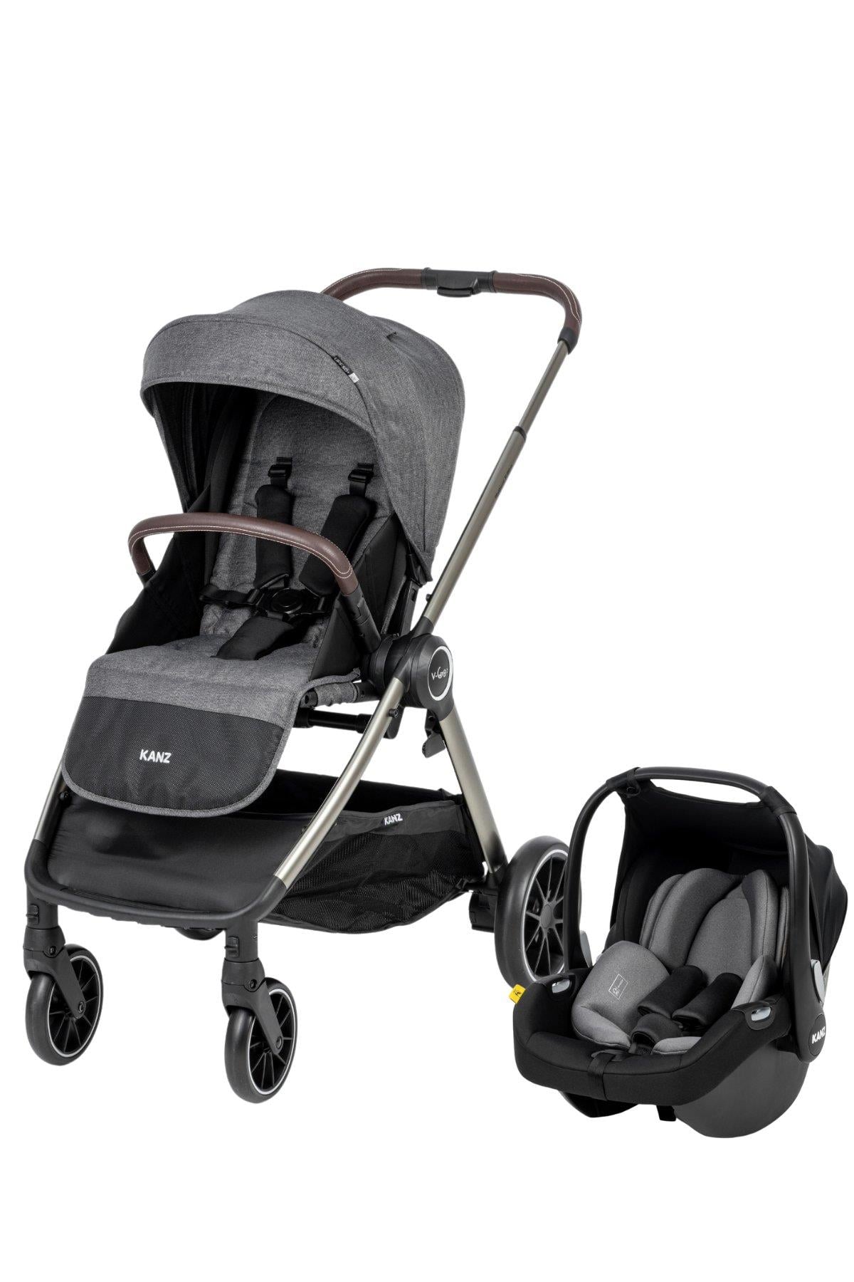 Kanz v-Go2 Travel Sistem Bebek Arabası Gri