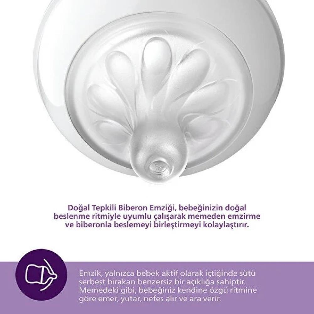 AVENT 2 li Doğal Tepkili Biberon Emziği 6+Ay No:6