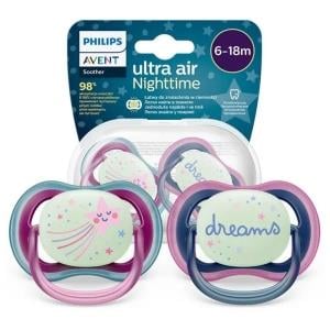 AVENT 2li Ultra Air Gece 6-18 Ay Kız Emzik